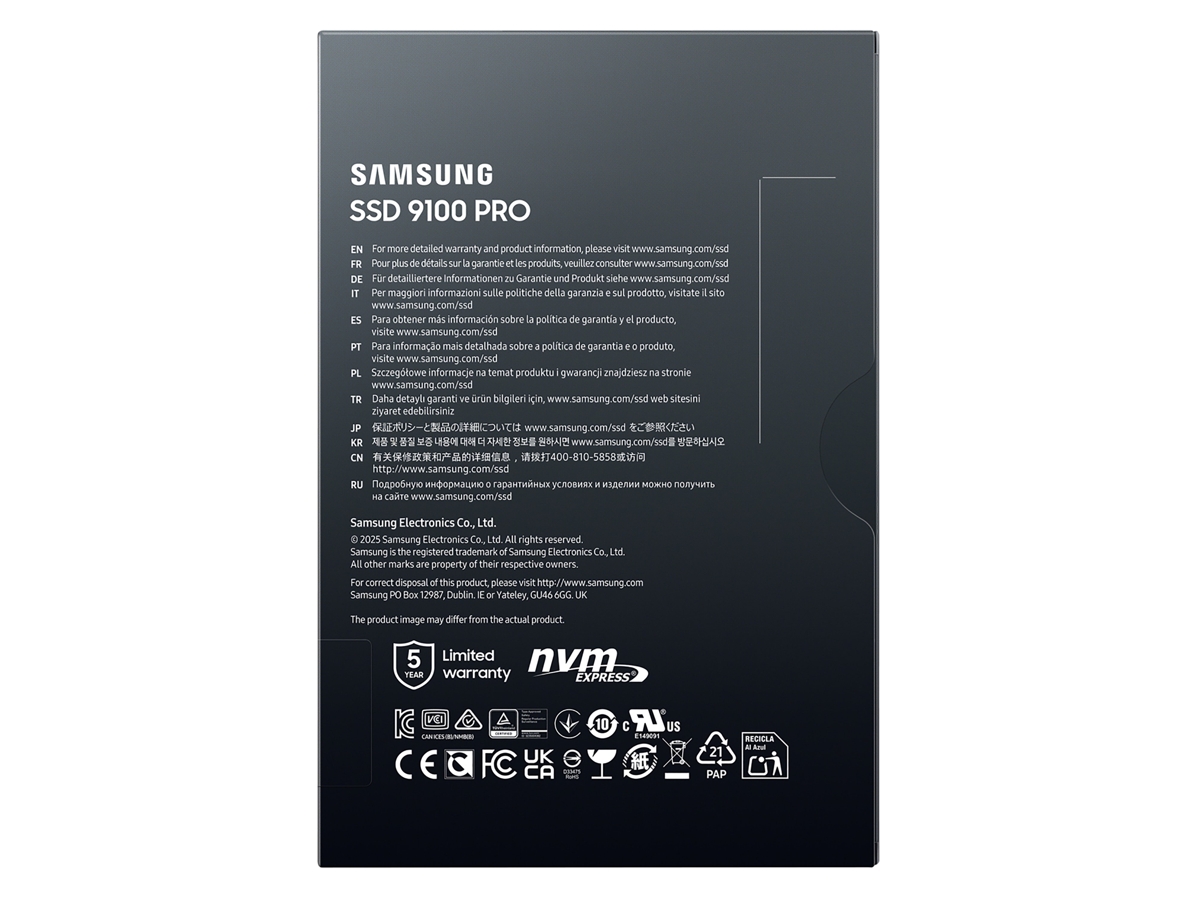 SAMSUNG M.2 SSD 9100 Pro 1TB SAMSUNG M.2 SSD 9100 Pro 1TB