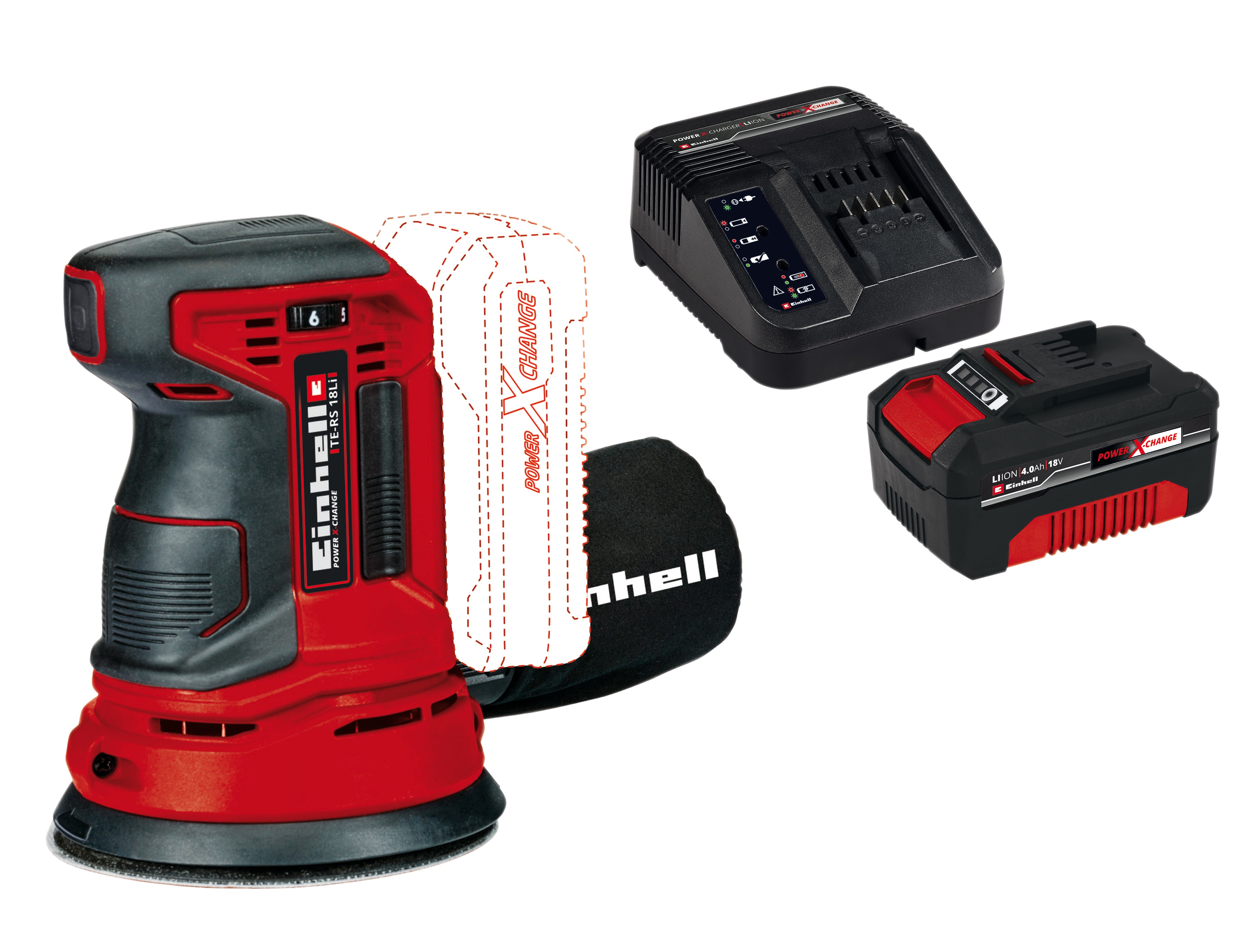 EINHELL Akku-Exzenterschleifer TE-RS 18 Li Kit (1x 4,0 Ah) EINHELL Akku-Exzenterschleifer TE-RS 18 Li Kit (1x 4,0 Ah)