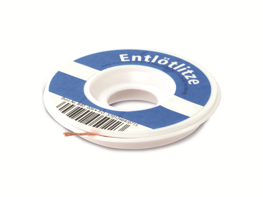 Entlötlitze, 3,0 mm, 1,5 m Entlötlitze, 3,0 mm, 1,5 m