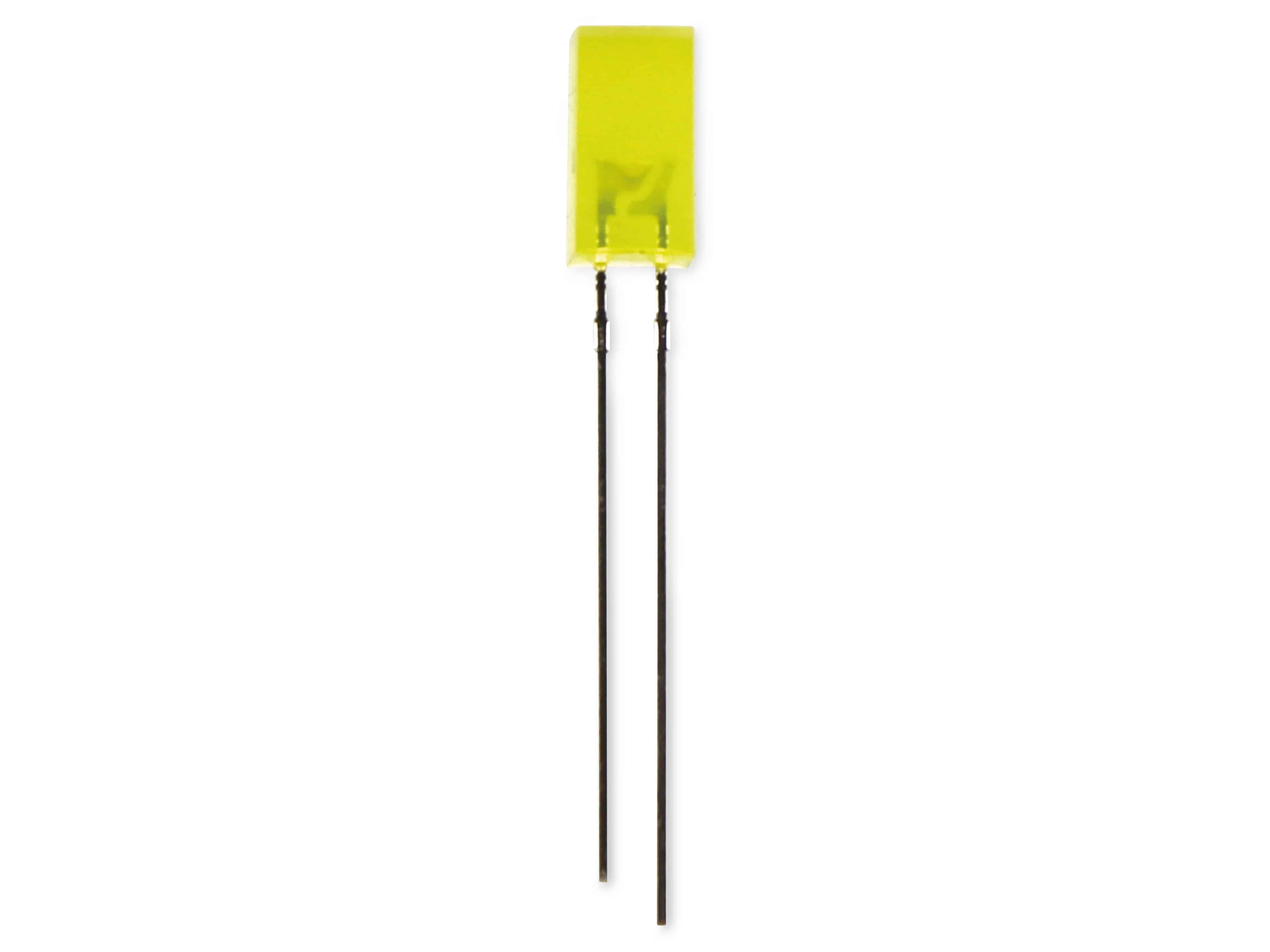 KINGBRIGHT LED, L-1553YDT, Gelb, Rechteckig, 588 nm, 5 mcd, 110°, Quadratisch KINGBRIGHT LED, L-1553YDT, Gelb, Rechteckig, 588 nm, 5 mcd, 110°, Quadratisch