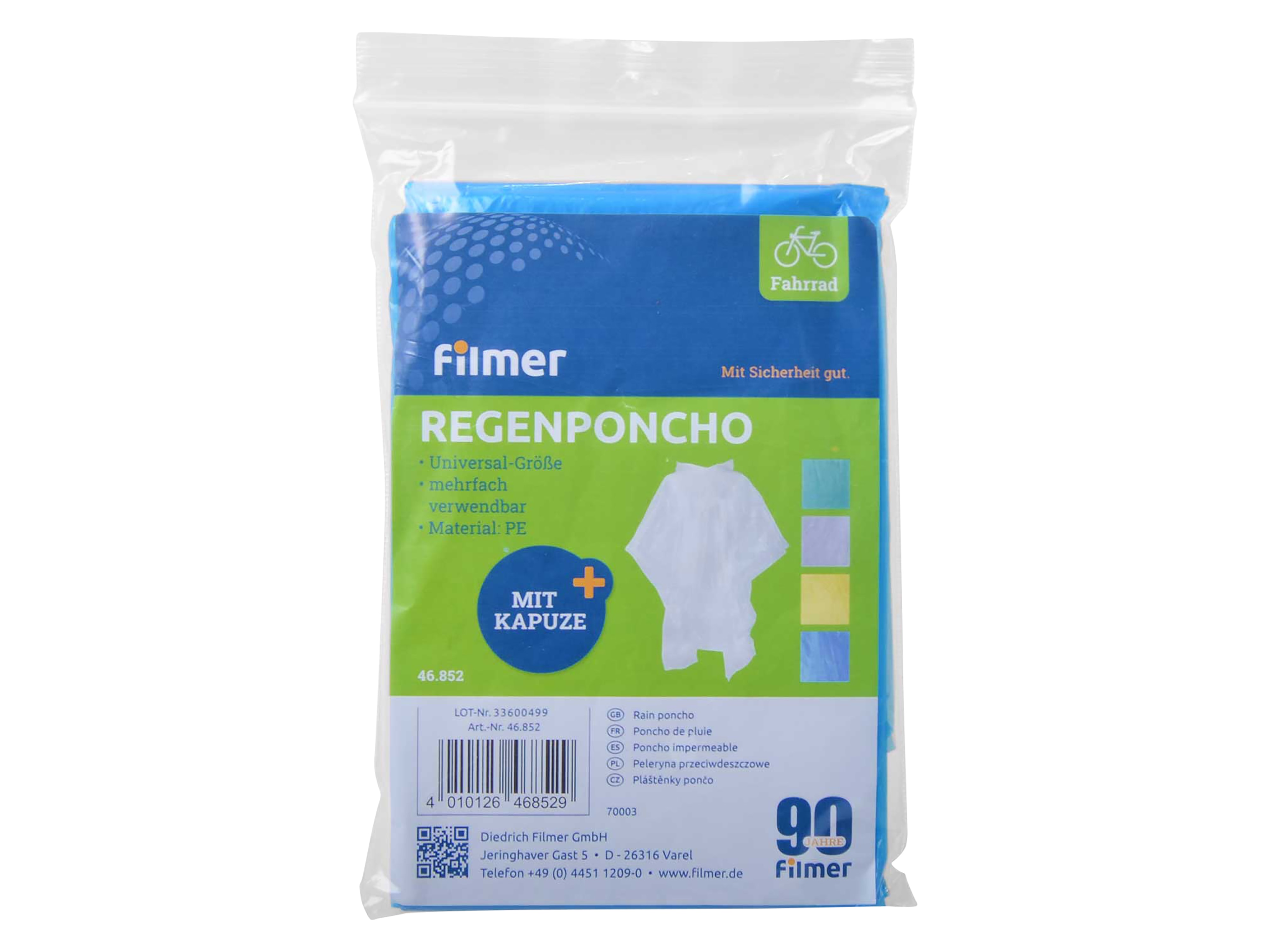 FILMER Regenponcho, 46852, Verschiedene Farben FILMER Regenponcho, 46852, Verschiedene Farben