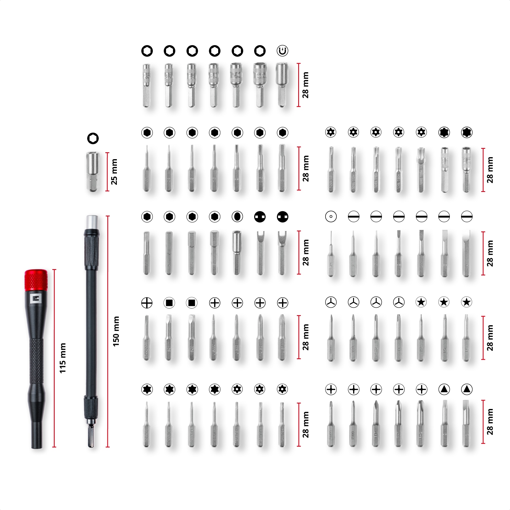 EINHELL Präzisionsbit-Set, 115030, 66-teilig EINHELL Präzisionsbit-Set, 115030, 66-teilig