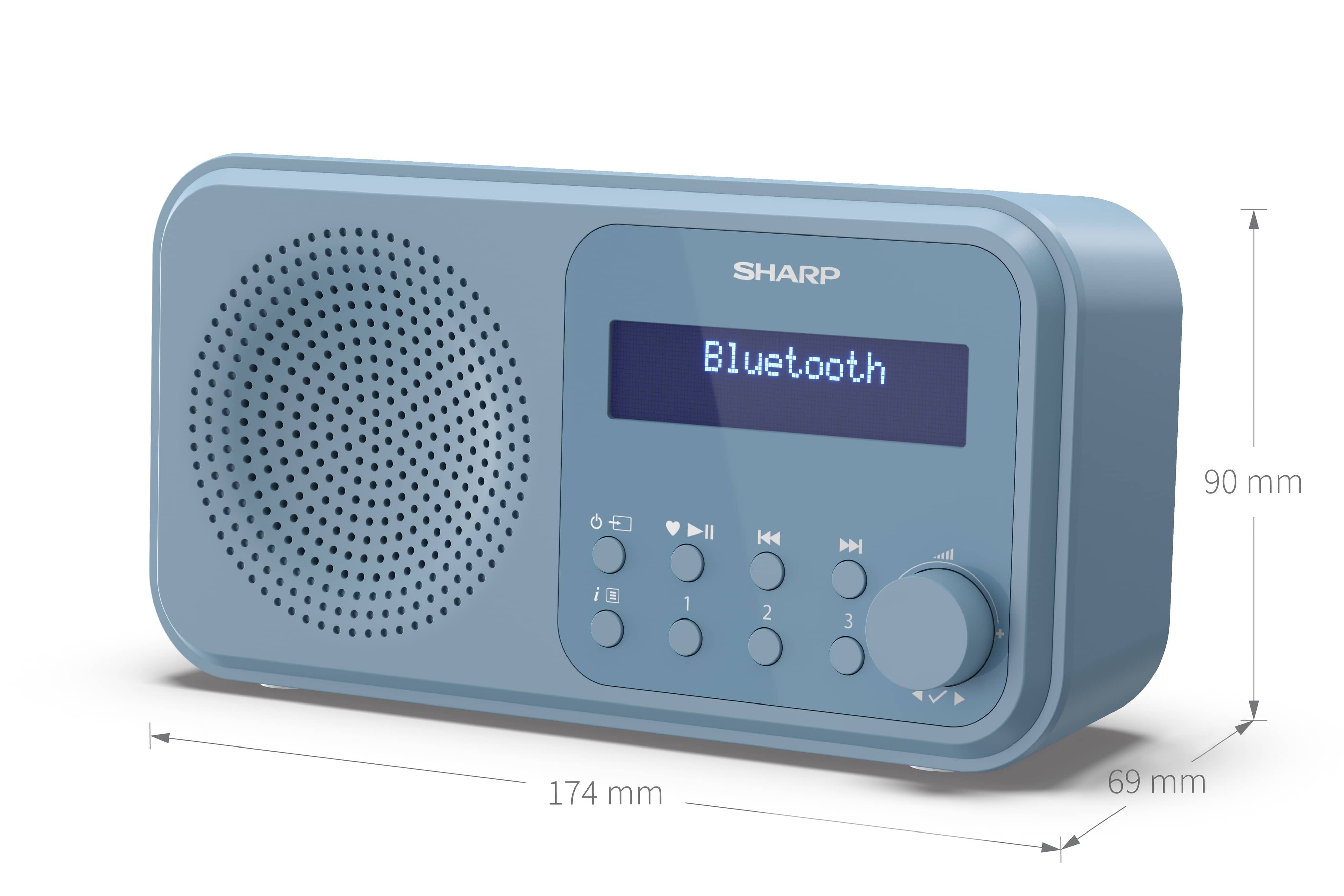 SHARP DAB+/FM Radio DR-P420, USB, Bluetooth, blau SHARP DAB+/FM Radio DR-P420, USB, Bluetooth, blau