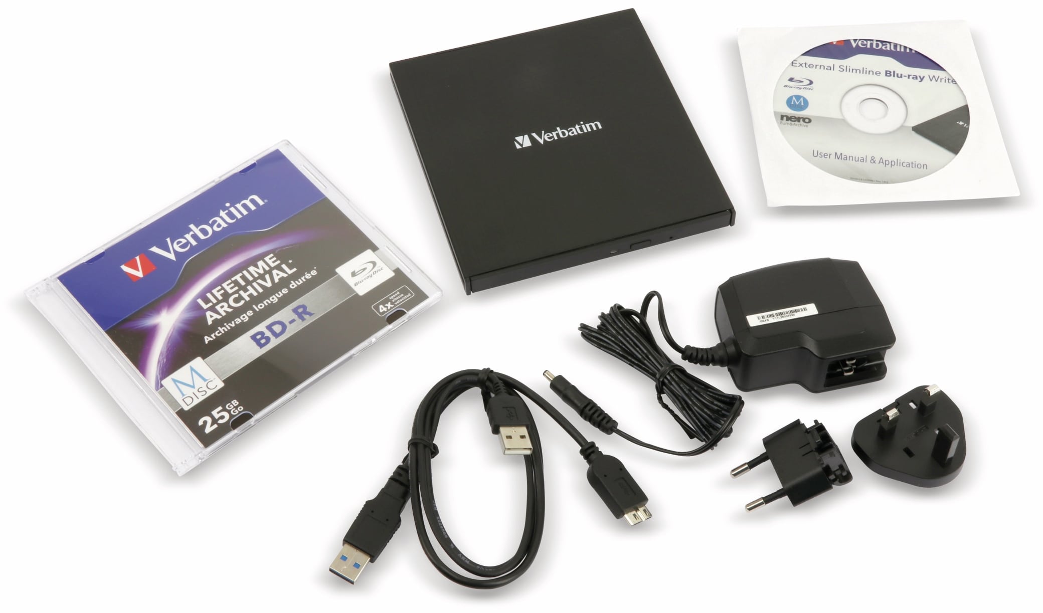 VERBATIM Blu-ray Brenner 43890, BDXL, M-DISC, Slimline, schwarz VERBATIM Blu-ray Brenner 43890, BDXL, M-DISC, Slimline, schwarz