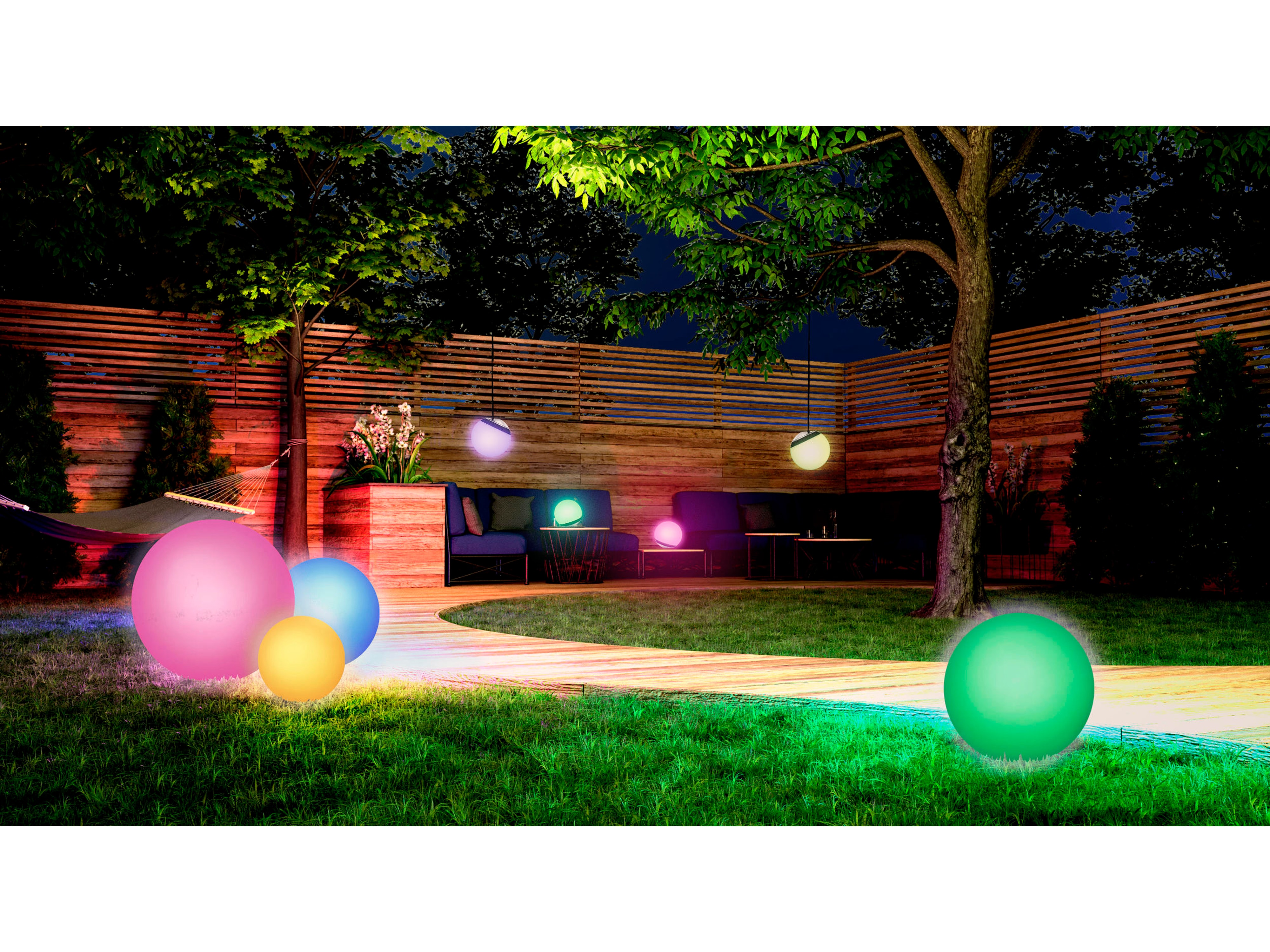 TINT Müller-Licht Solar LED-Gartenleuchte Calluna, Ø 25 cm, RGB+W TINT Müller-Licht Solar LED-Gartenleuchte Calluna, Ø 25 cm, RGB+W