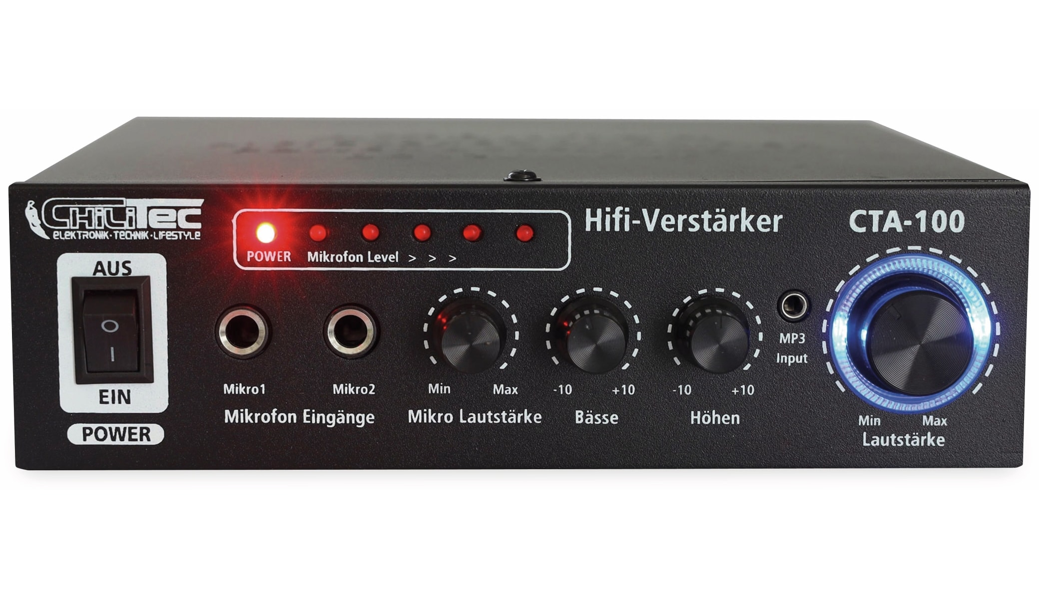 CHILITEC Mini-HiFi-Verstärker CTA-100, schwarz