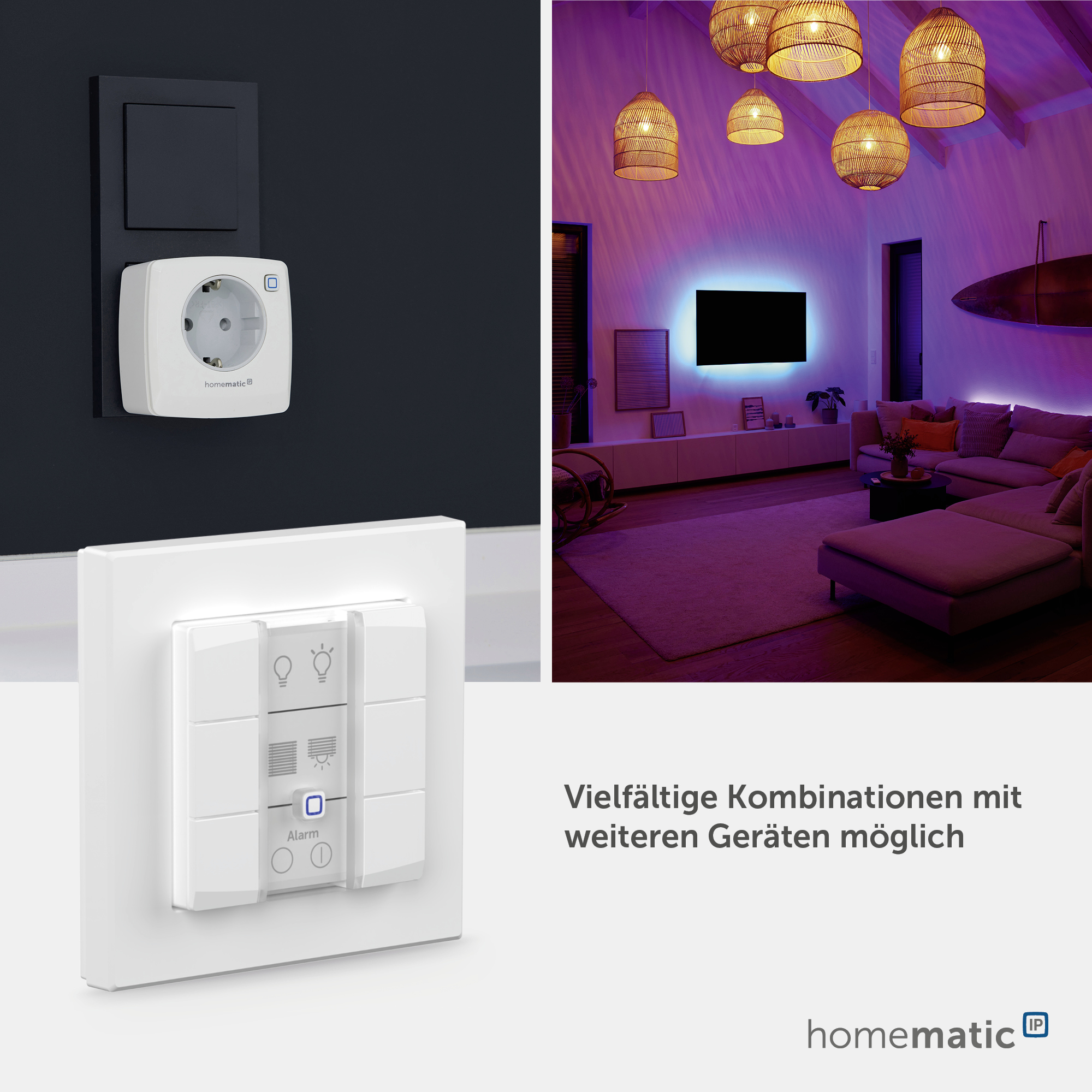 HOMEMATIC IP 162015A0 Wandtaster, 6-fach, 230 V HOMEMATIC IP 162015A0 Wandtaster, 6-fach, 230 V