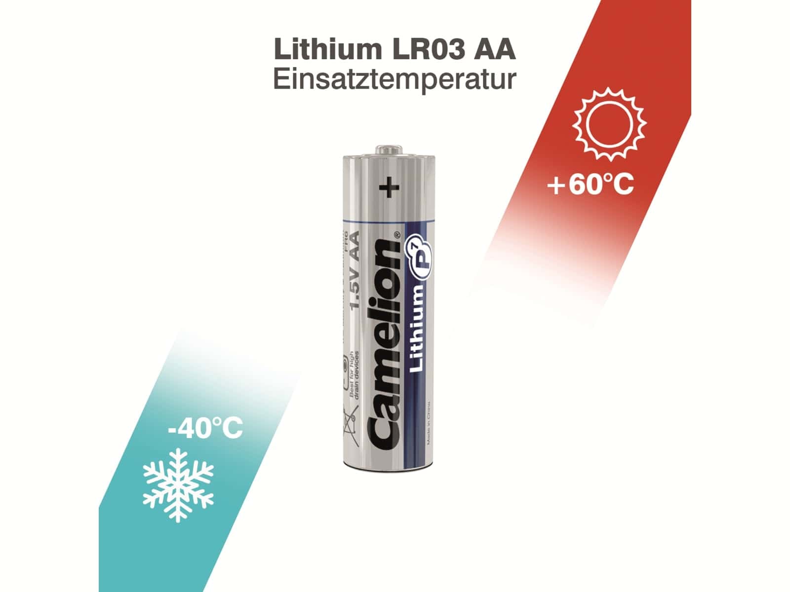 CAMELION Mignon-Batterie, Lithium, FR6, 2Stück CAMELION Mignon-Batterie, Lithium, FR6, 2Stück