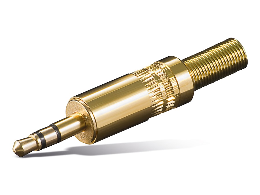 GOOBAY Klinkenstecker, 3,5 mm, stereo, Metall, vergoldet GOOBAY Klinkenstecker, 3,5 mm, stereo, Metall, vergoldet