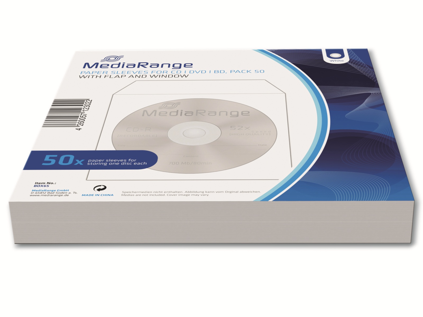 MEDIARANGE CD-Papiertaschen, 50er Pack MEDIARANGE CD-Papiertaschen, 50er Pack