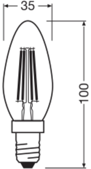 OSRAM LED-Lampe Retrofit, 3,4 W, E14, 2700 K, EEK: D, 470 lm, IP20, warmweiß OSRAM LED-Lampe Retrofit, 3,4 W, E27, 2700 K, EEK: D, 470 lm, IP20, warmweiß