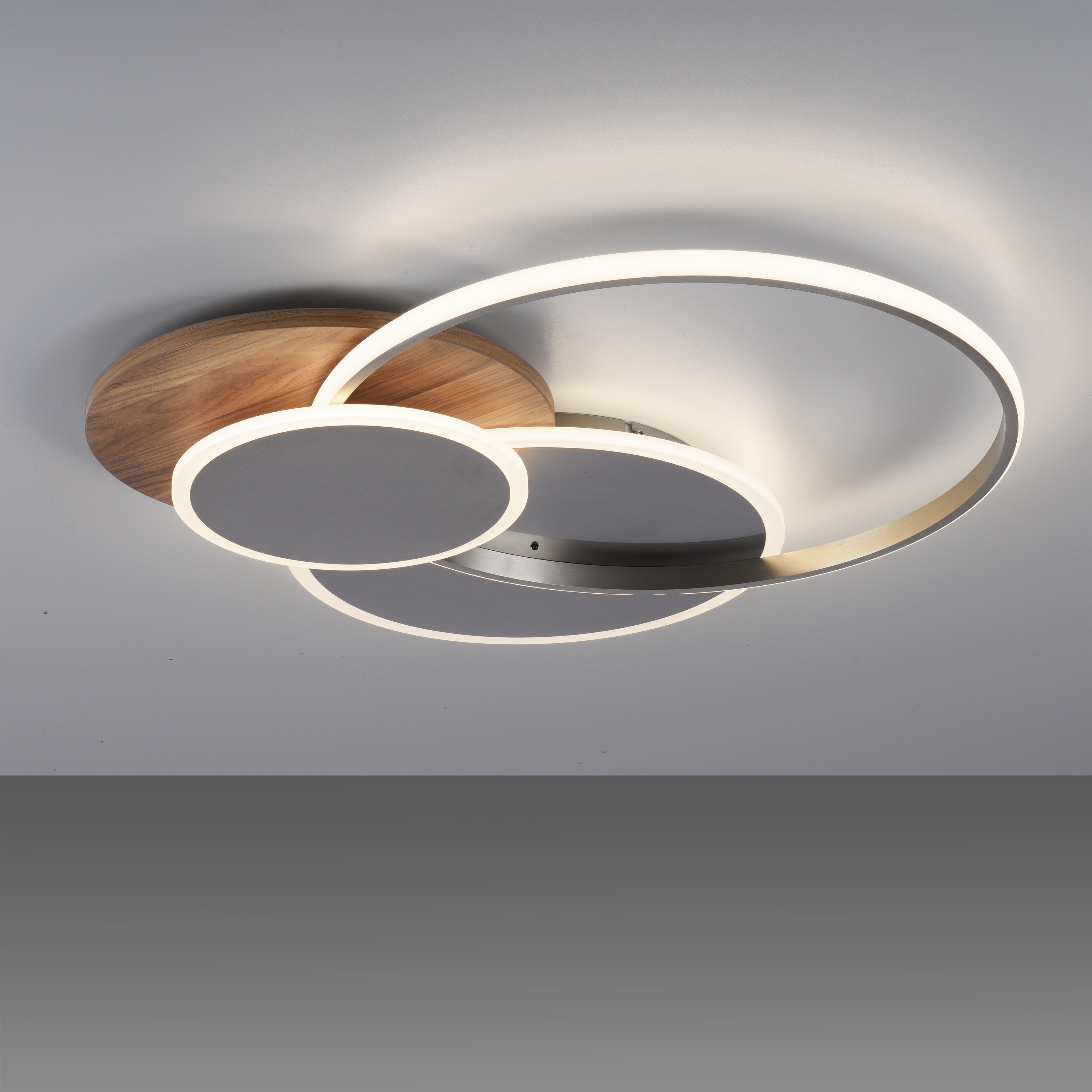 PAUL NEUHAUS LED-Deckenleuchte 8329-79 Silber-Holzdekor, 50 W, 6000 lm, CCT PAUL NEUHAUS LED-Deckenleuchte 8329-79 Silber-Holzdekor, 50 W, 6000 lm, CCT