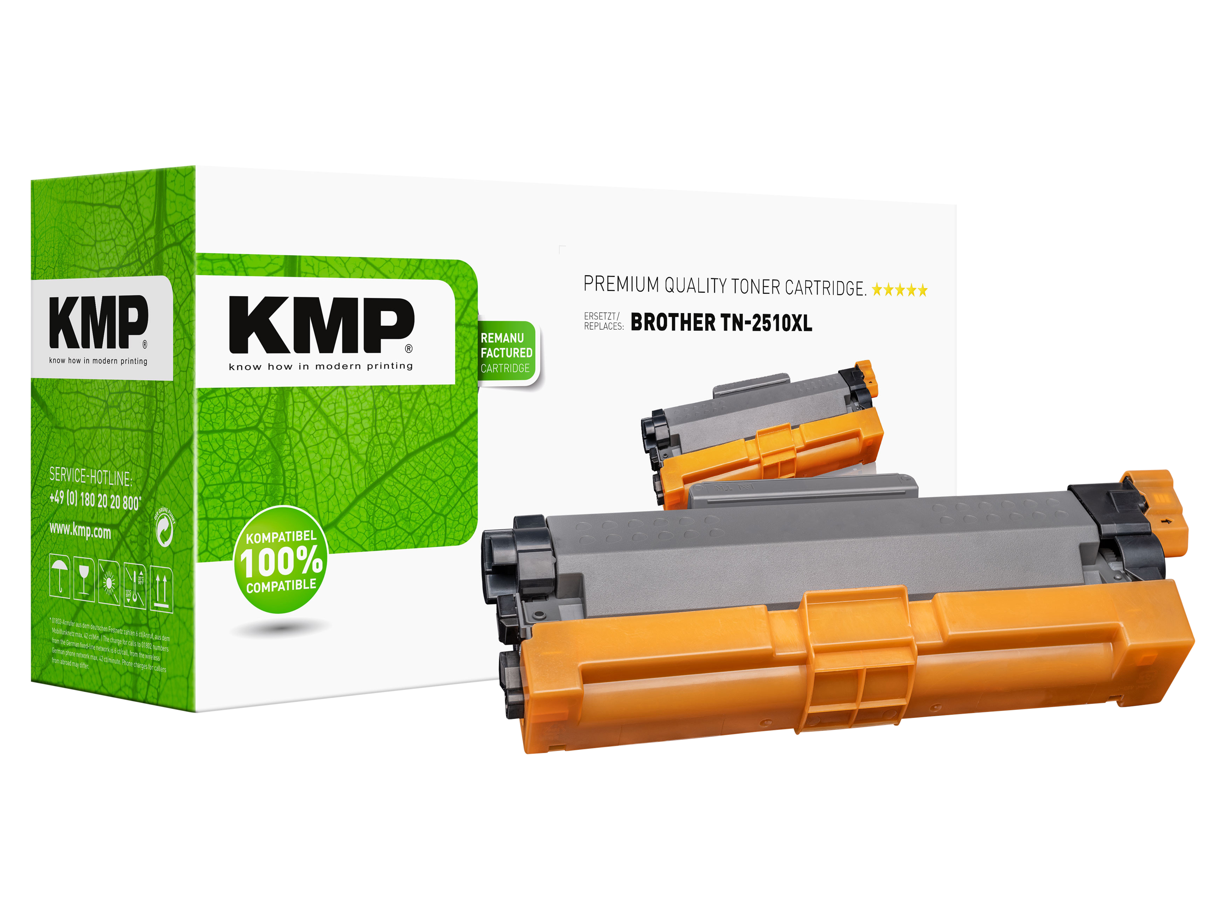 KMP Toner 1270,3000 für Brother, ersetzt TN2510XL schwarz