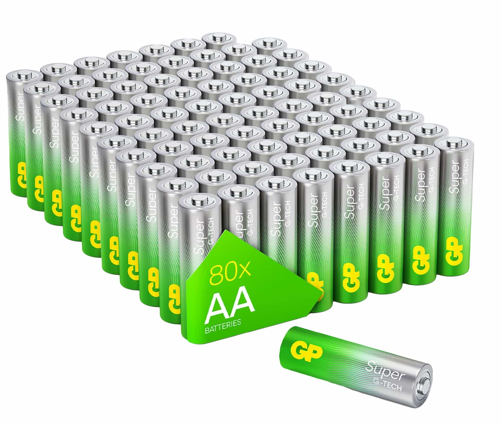 GP Super Alkaline-Mignon-Batterie LR06, 1,5V, 80 Stück GP Super Alkaline-Mignon-Batterie LR06, 1,5V, 80 Stück