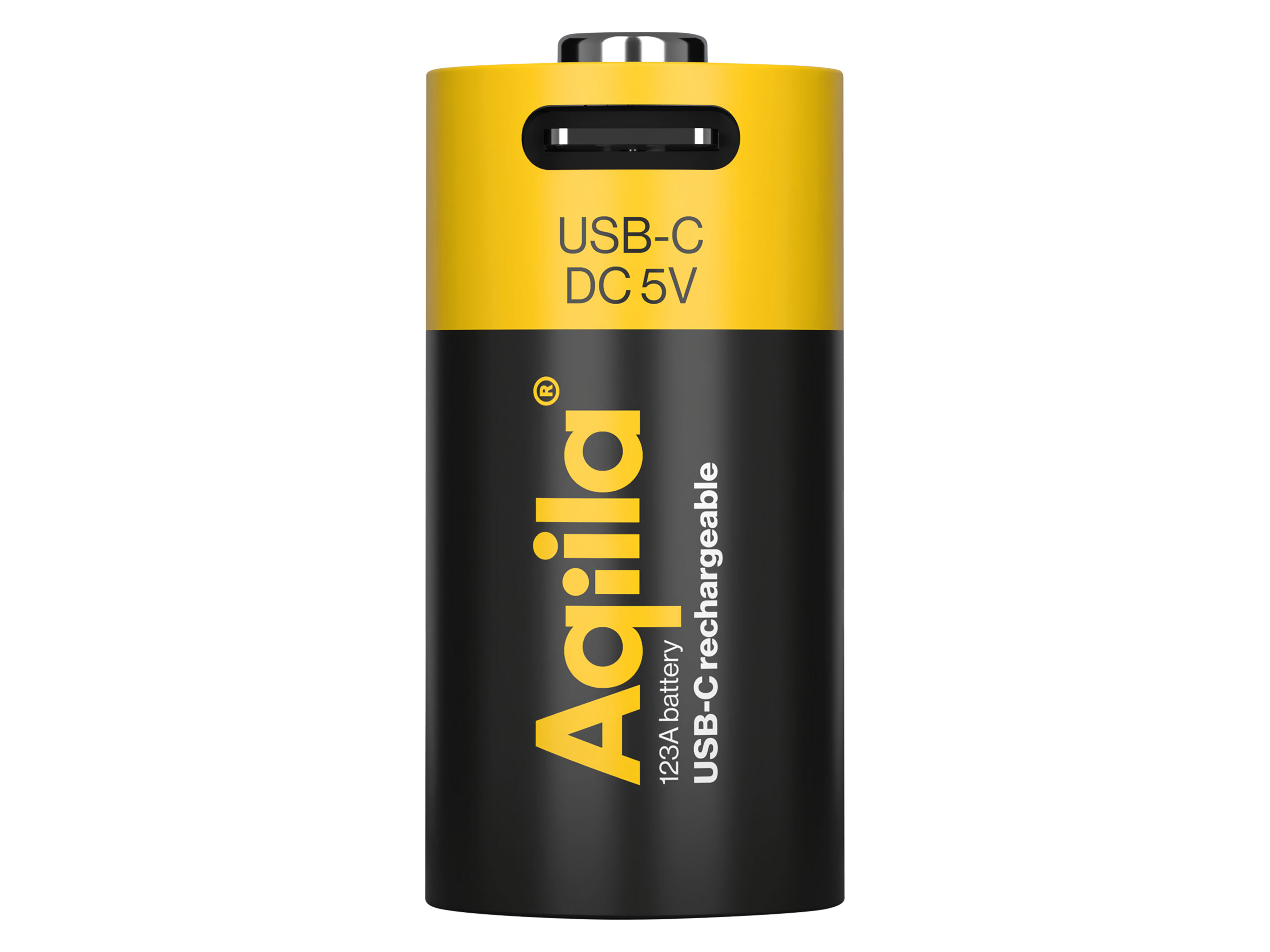AQIILA Li-lon-Akku, CR123A, USB-C, 3 V, 2er Pack Li-lon-Akku AQILLA, CR123A, USB-C, 3 V, 2er Pack