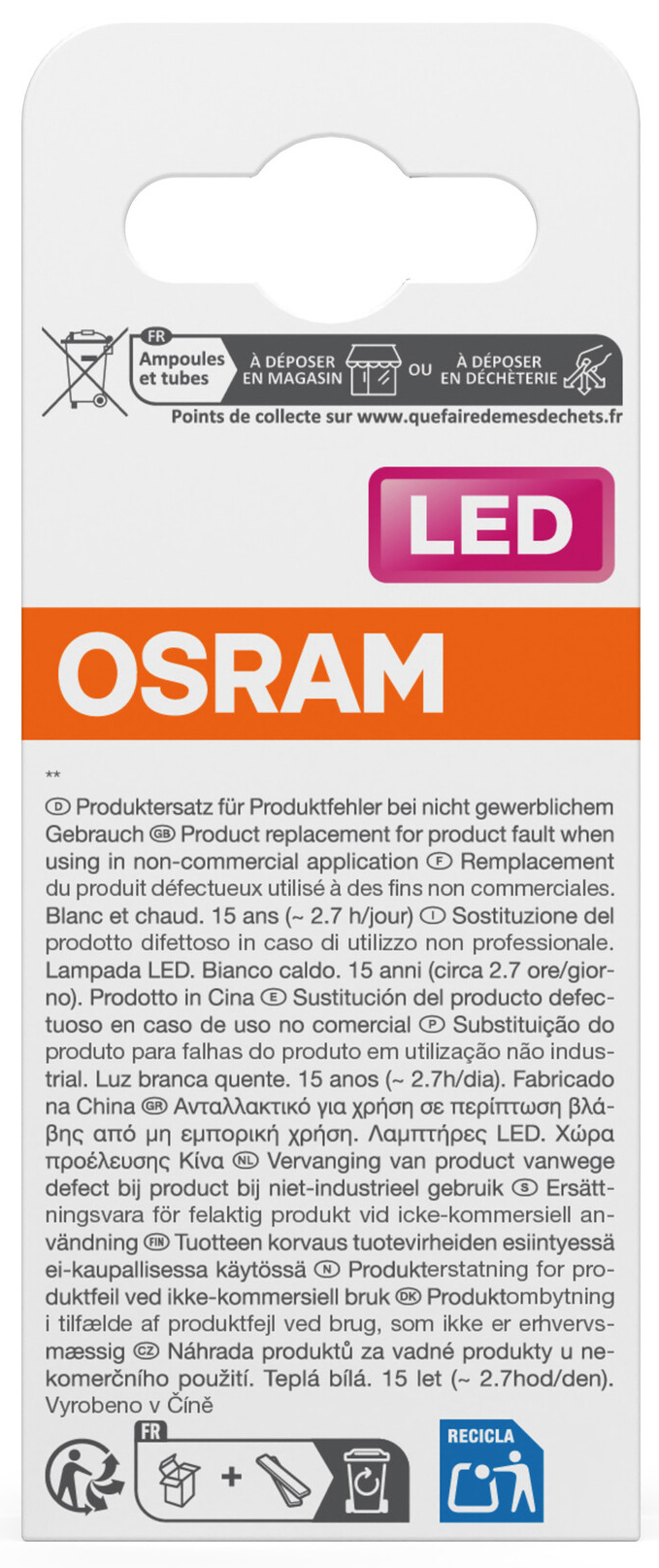 OSRAM LED-Lampe Retrofit, 1,8 W, E14, 2700 K, EEK: D, 250 lm, IP20, warmweiß OSRAM LED-Lampe Retrofit, 1,8 W, E14, 2700 K, EEK: D, 250 lm, IP20, warmweiß