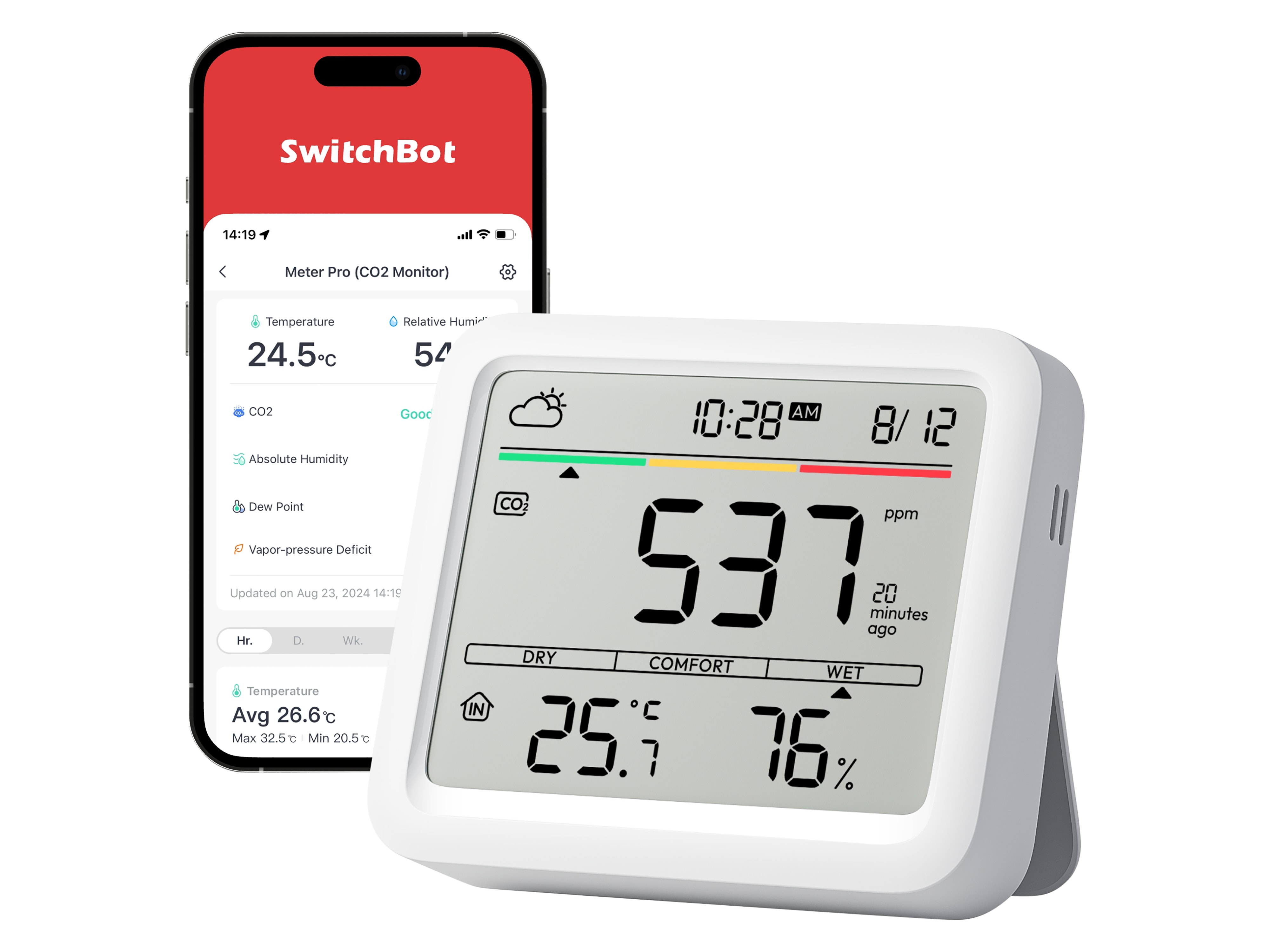 SWITCHBOT Wetterstation Messgerät, Meter Pro Thermometer Hygrometer, weiß SWITCHBOT Wetterstation Messgerät, Meter Pro Thermometer Hygrometer, weiß