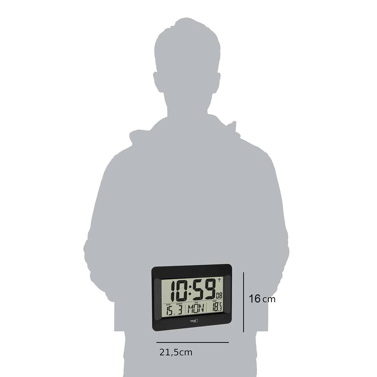 TFA Funkuhr 60.4519.01, mit Innentemperatur TFA Funkuhr 60.4519.01, mit Innentemperatur