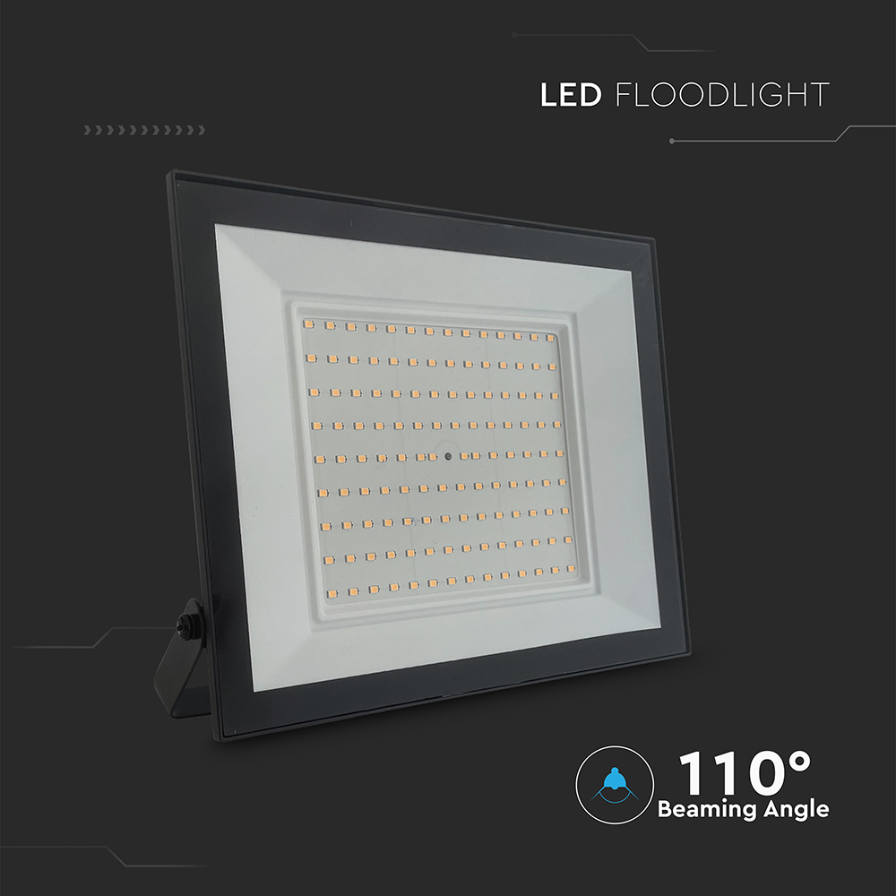 V-TAC LED-Fluter, VT-44109, 100 W, 3000K, EEK: F, 8150 lm, warmweiß, IP65, schwarz V-TAC LED-Fluter, VT-44109, 100 W, 3000K, EEK: F, 8150 lm, warmweiß, IP65, schwarz