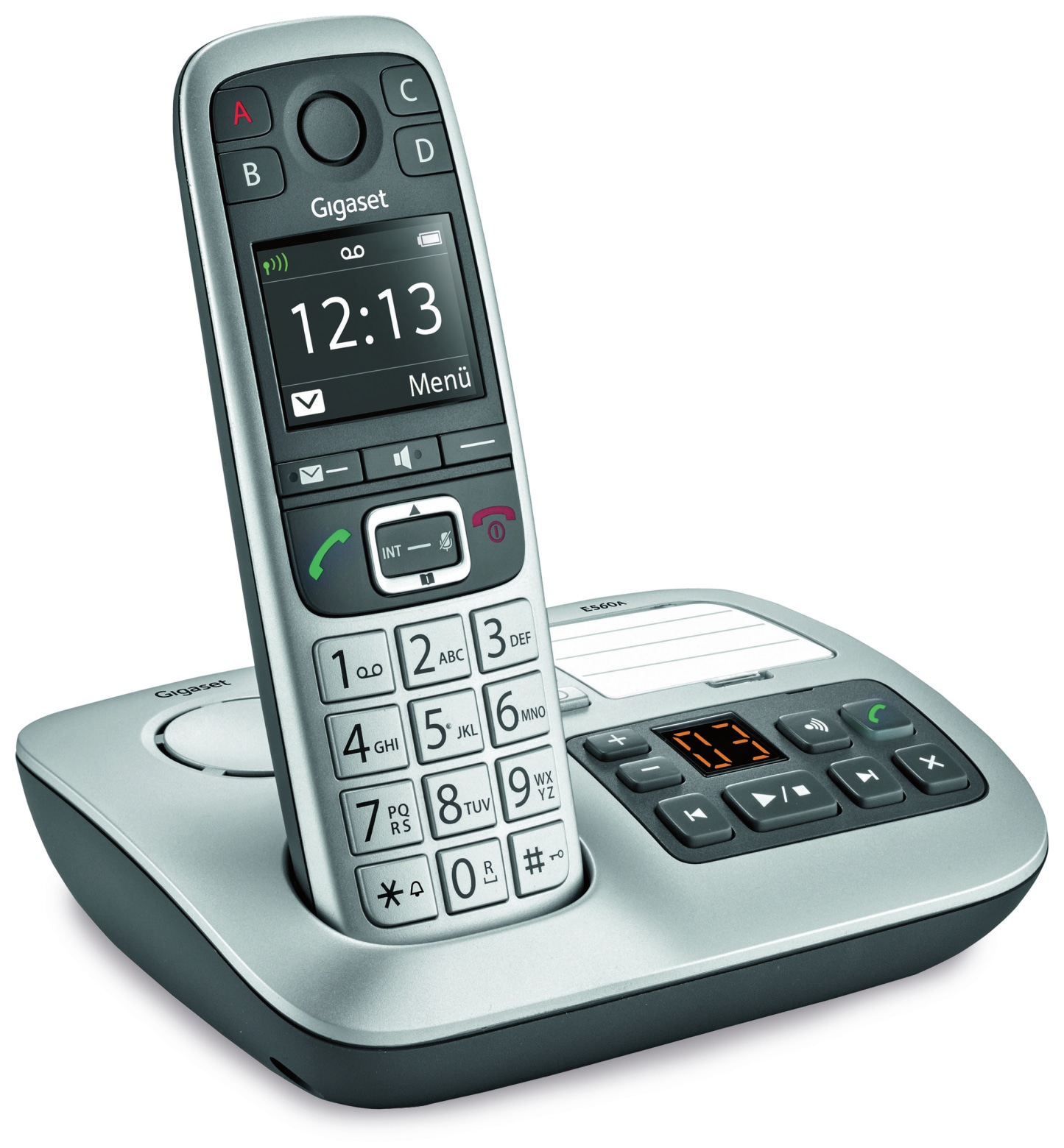 GIGASET Schnurloses DECT-Großtasten-Telefon E560A, mit Anrufbeantworter GIGASET Schnurloses DECT-Großtasten-Telefon E560A, mit Anrufbeantworter
