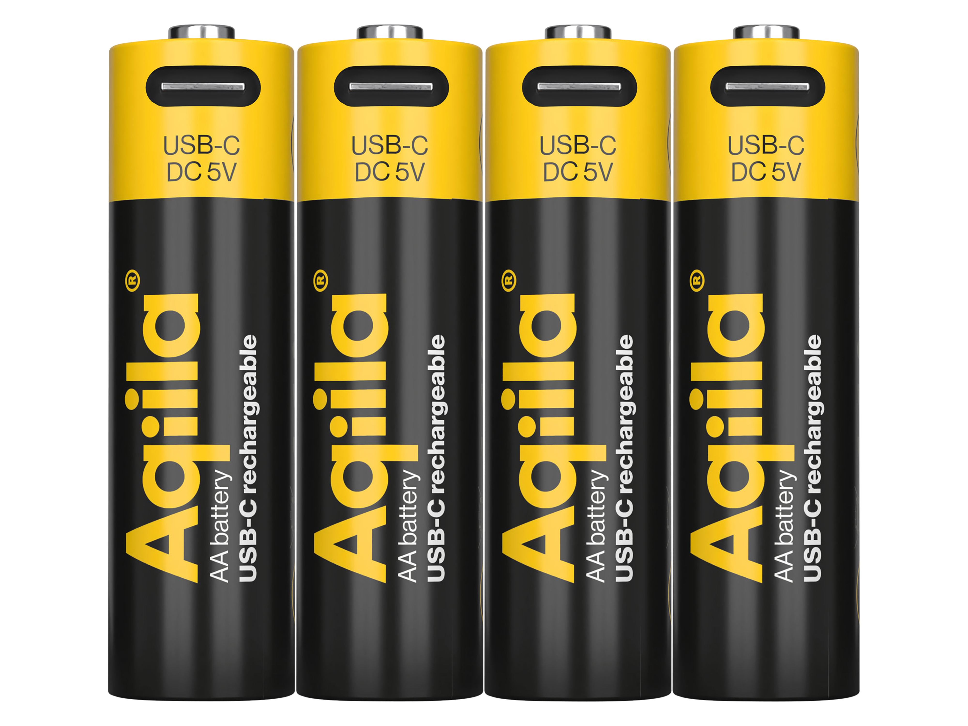 AQIILA Li-lon-Akku, AA, USB-C, 1,5 V, 4er Pack Li-lon-Akku AQILLA, AA, USB-C, 1,5 V, 4er Pack