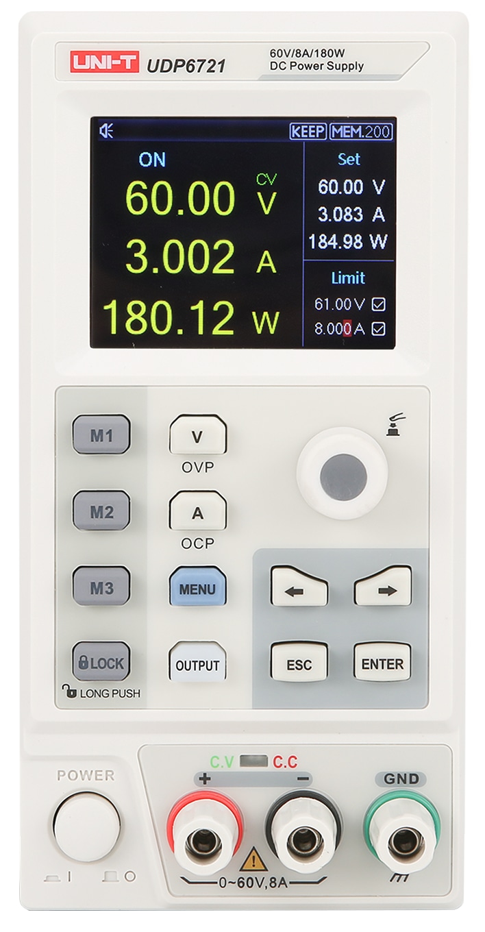 UNI-T Labornetzgerät UDP6721, 1-Kanal, programmierbar, 180 W UNI-T Labornetzgerät UDP6720, 1-Kanal, programmierbar, 180 W