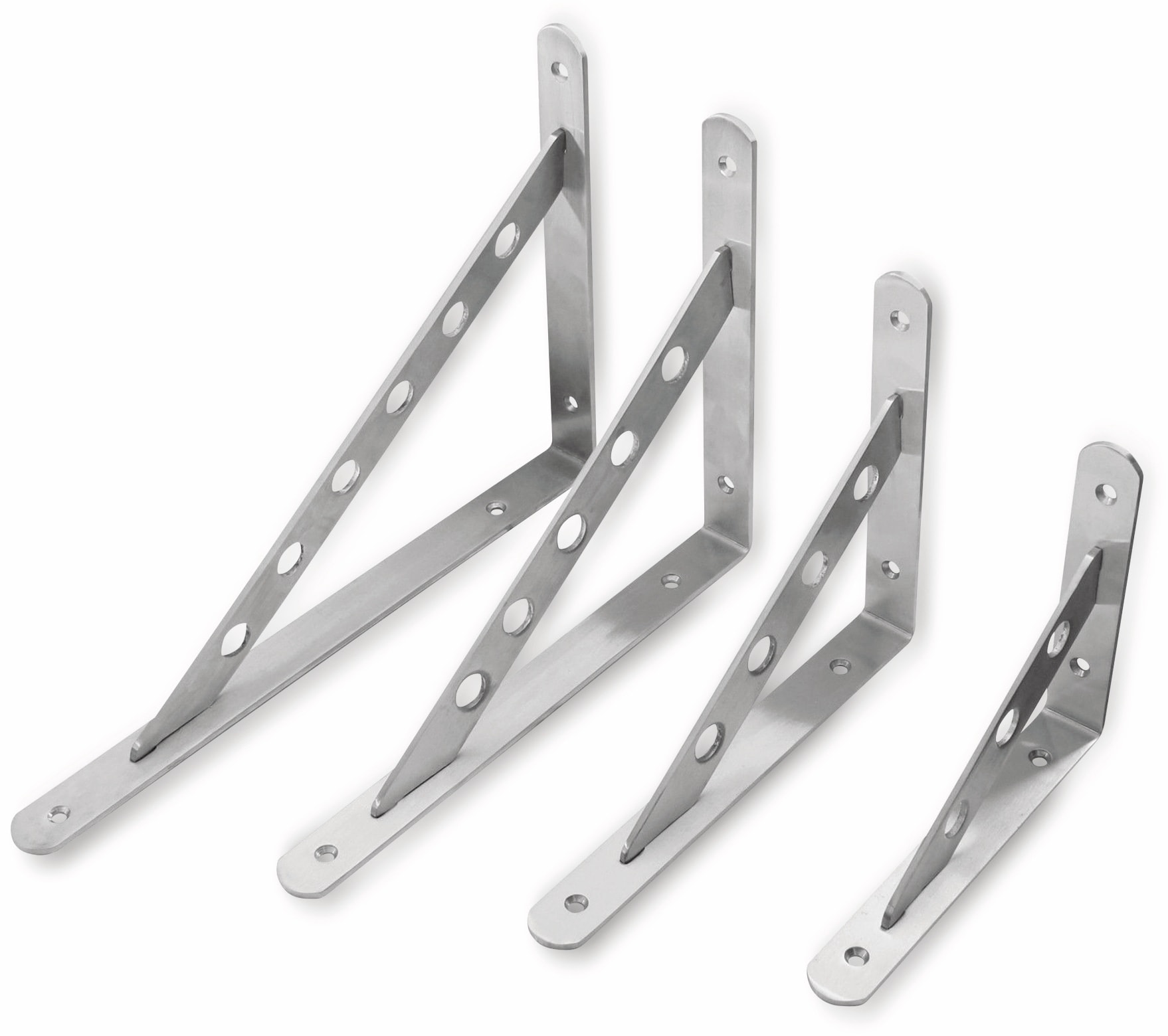 Regalwinkel, Regalträger, 250x155x20 mm, Edelstahl, 2 Stück Regalwinkel, Regalträger, 250x155x20 mm, Edelstahl, 2 Stück