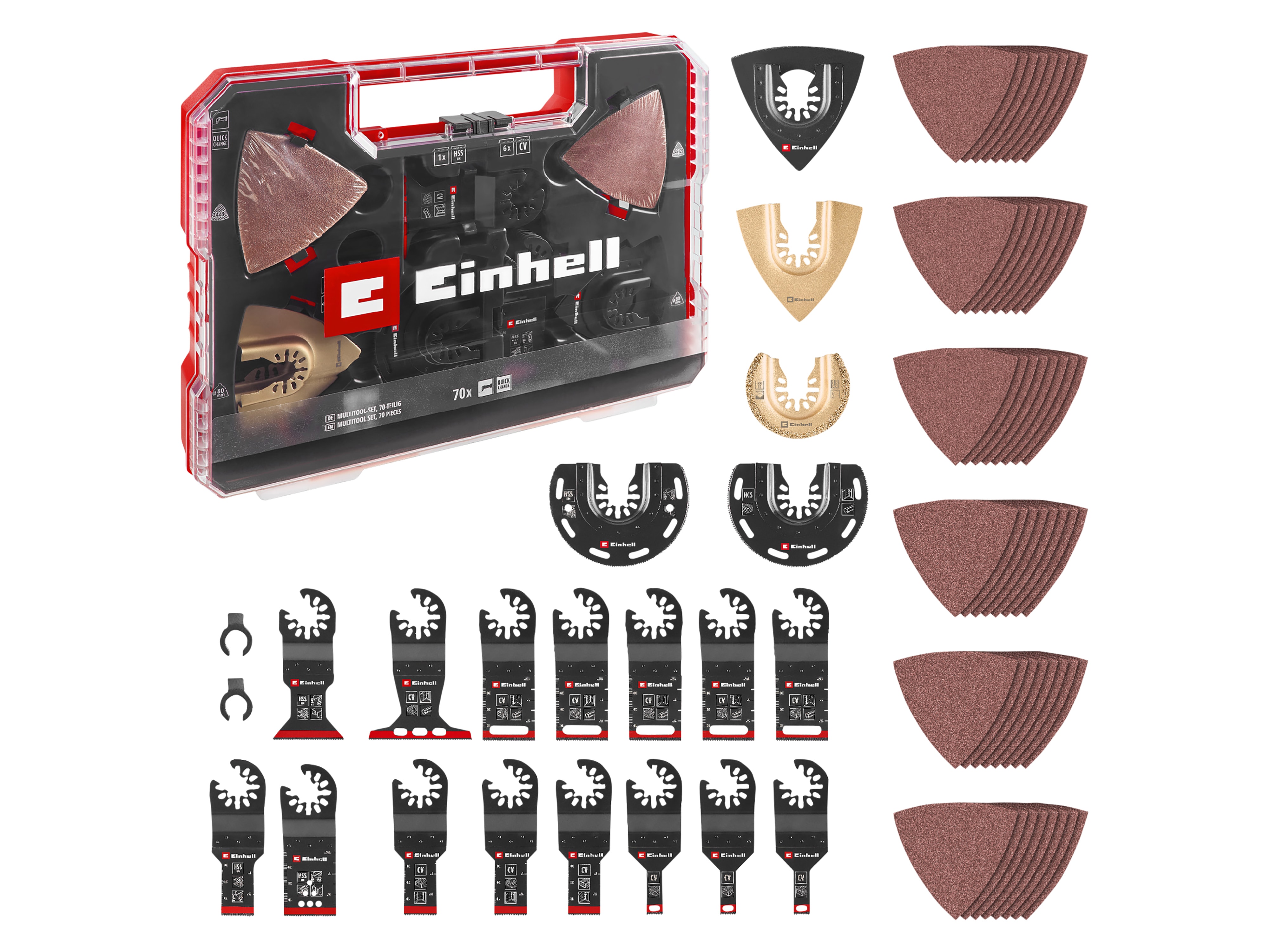EINHELL Multitool-Set, 708170, XXL-Case, 70-teilig EINHELL Multitool-Set, 708170, XXL-Case, 70-teilig