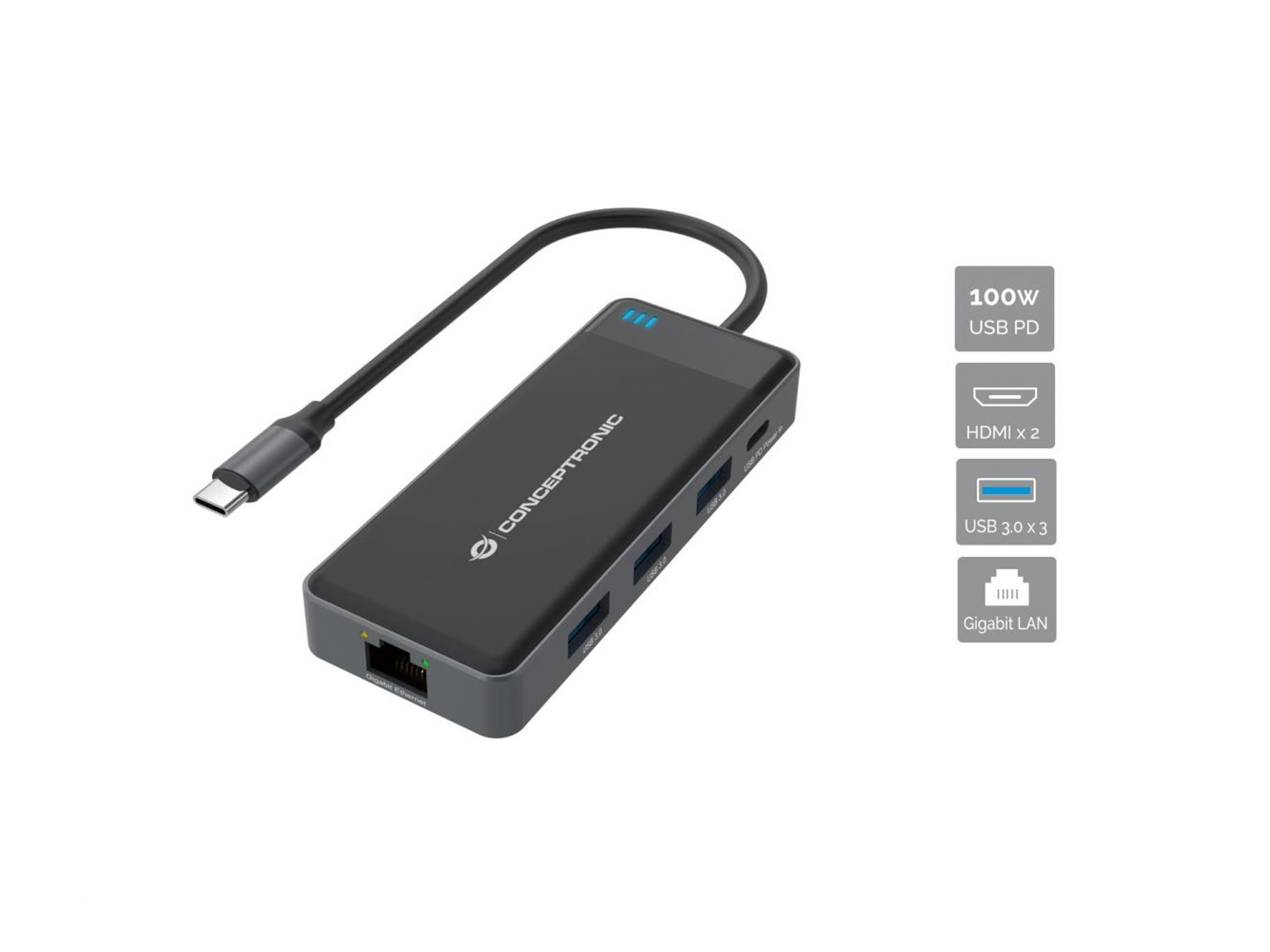 CONCEPTRONIC Dockingstation DONN14G 7-in-1 CONCEPTRONIC Dockingstation DONN14G 7-in-1