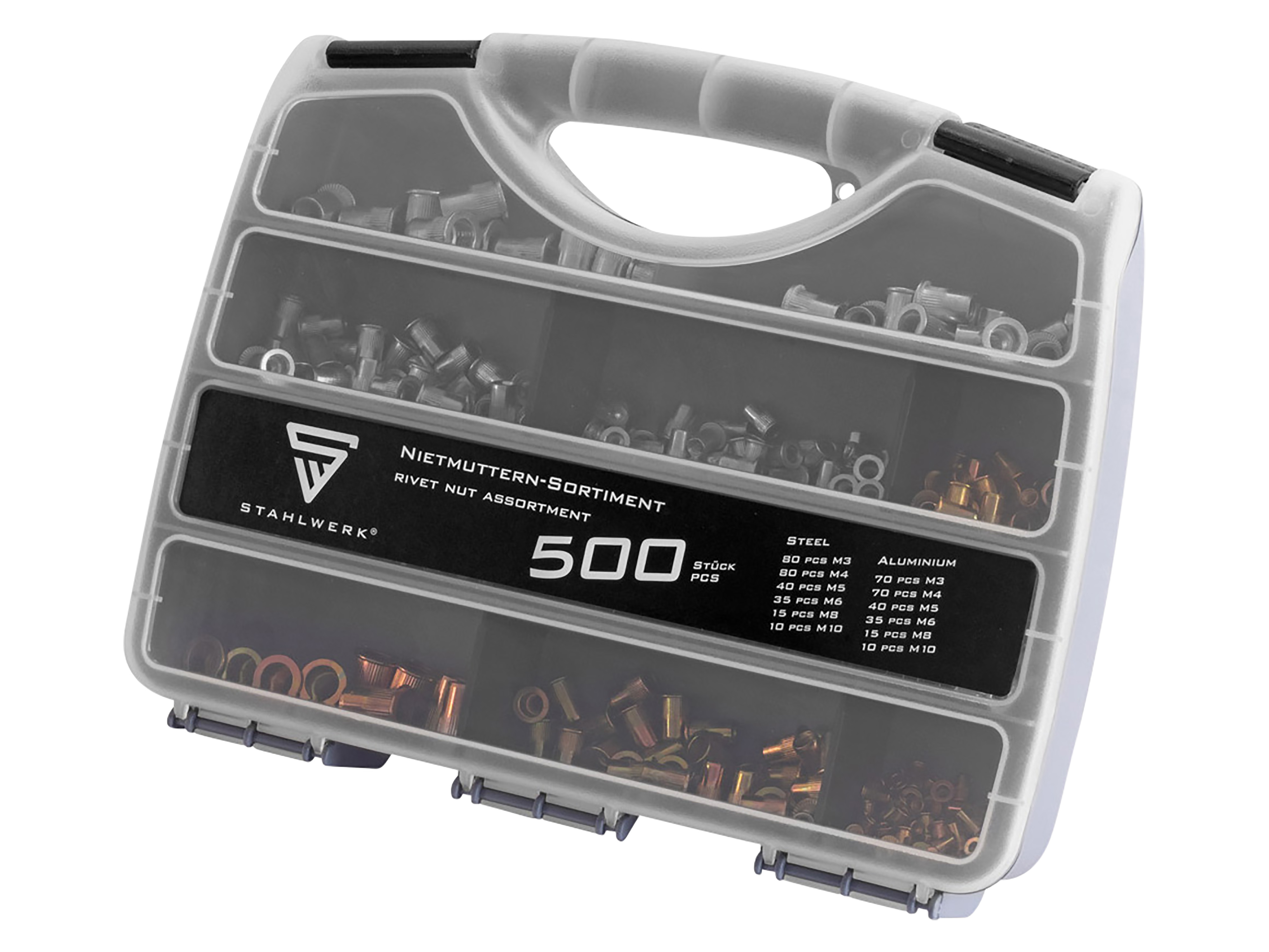 STAHLWERK Nietmuttern-Set, 500-teilig STAHLWERK Nietmuttern-Set, 500-teilig