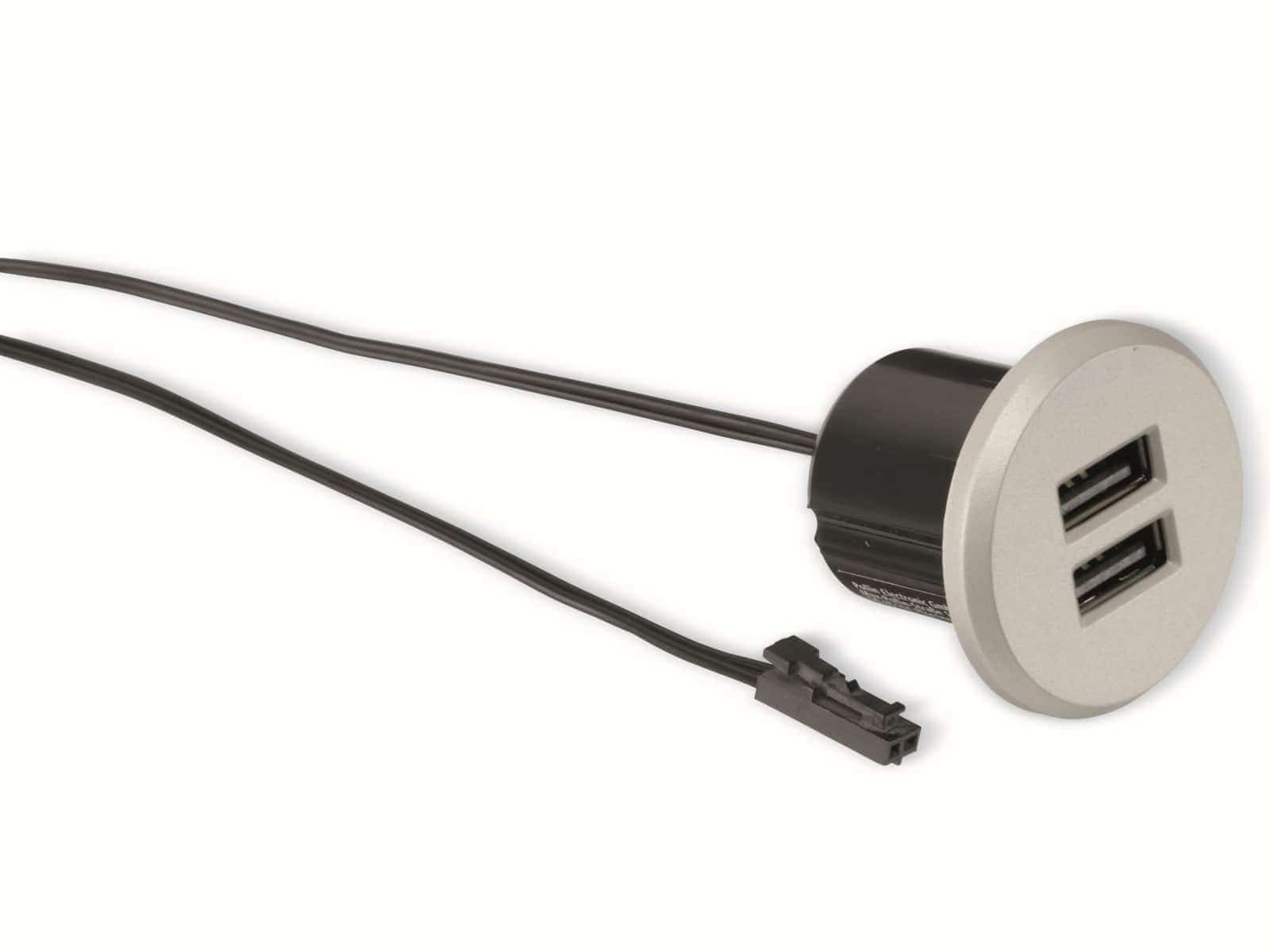 QUATPOWER USB-Einbau-Lader UL-5USB3.4, 5V-/3,4A, 2-fach QUATPOWER USB-Einbau-Lader UL-5USB3.4, 5V-/3,4A, 2-fach
