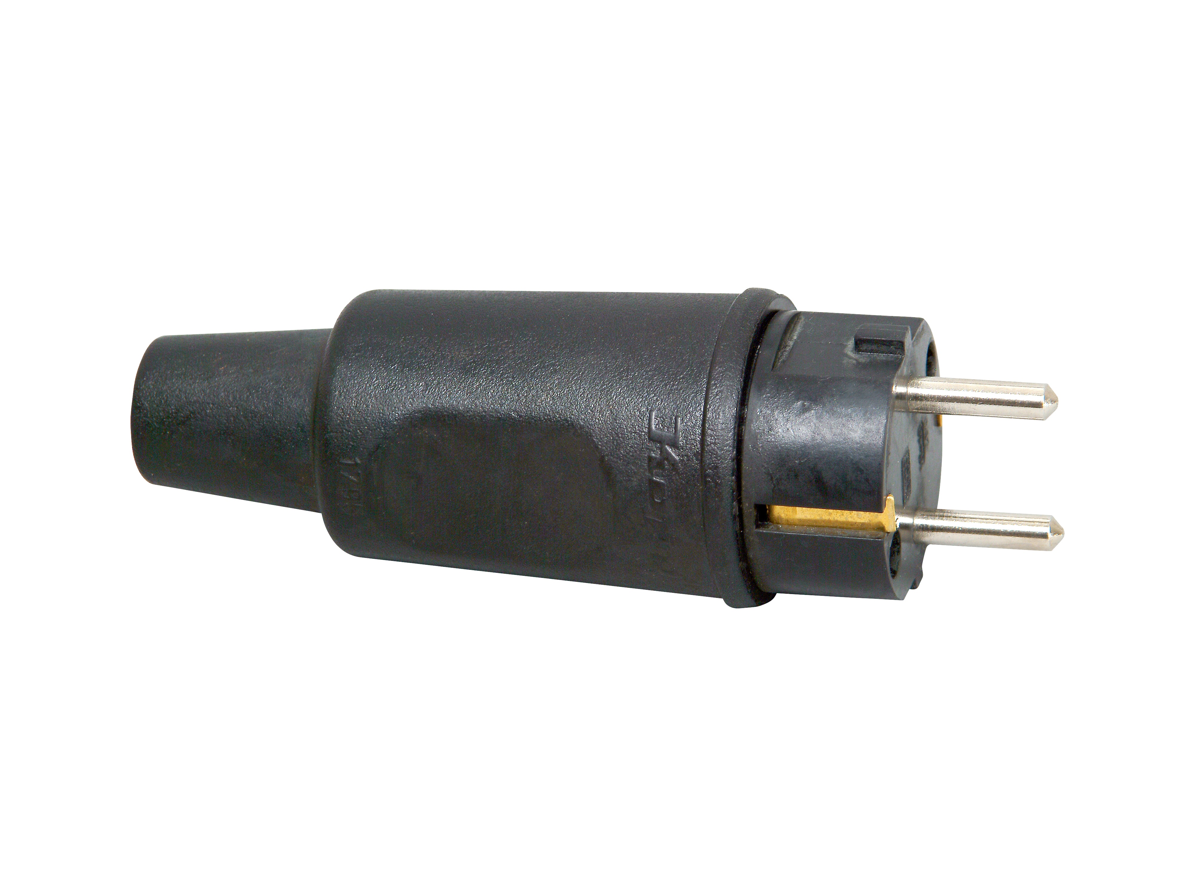 KOPP Schutzkontakt-Stecker 179516009, Vollgummi, Knickschutz, schwarz KOPP Schutzkontakt-Stecker 179516009, Vollgummi, Knickschutz, schwarz