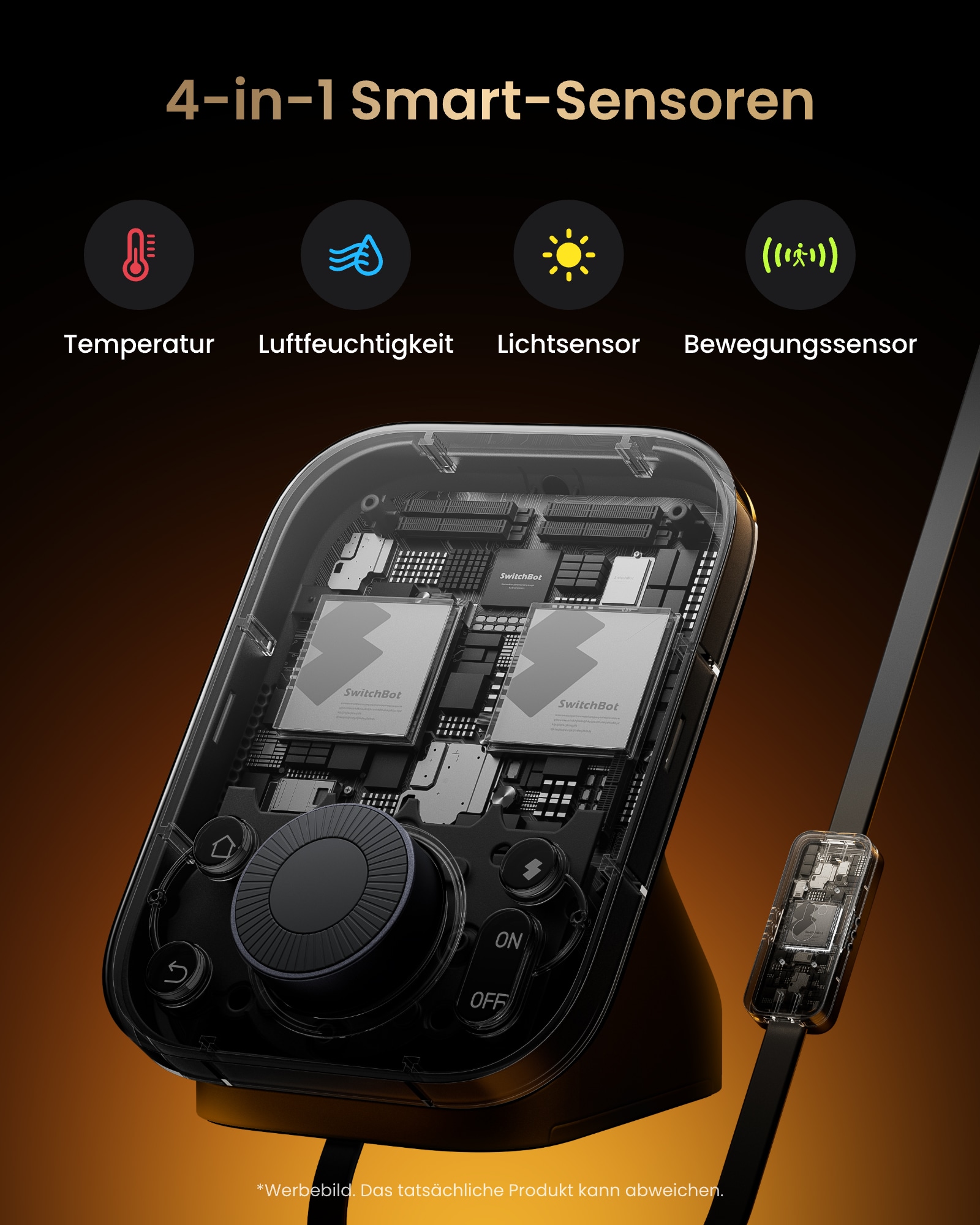 SWITCHBOT WLAN Thermo-Hygrometer, Hub 3, schwarz SWITCHBOT WLAN Thermo-Hygrometer, Hub 3, schwarz
