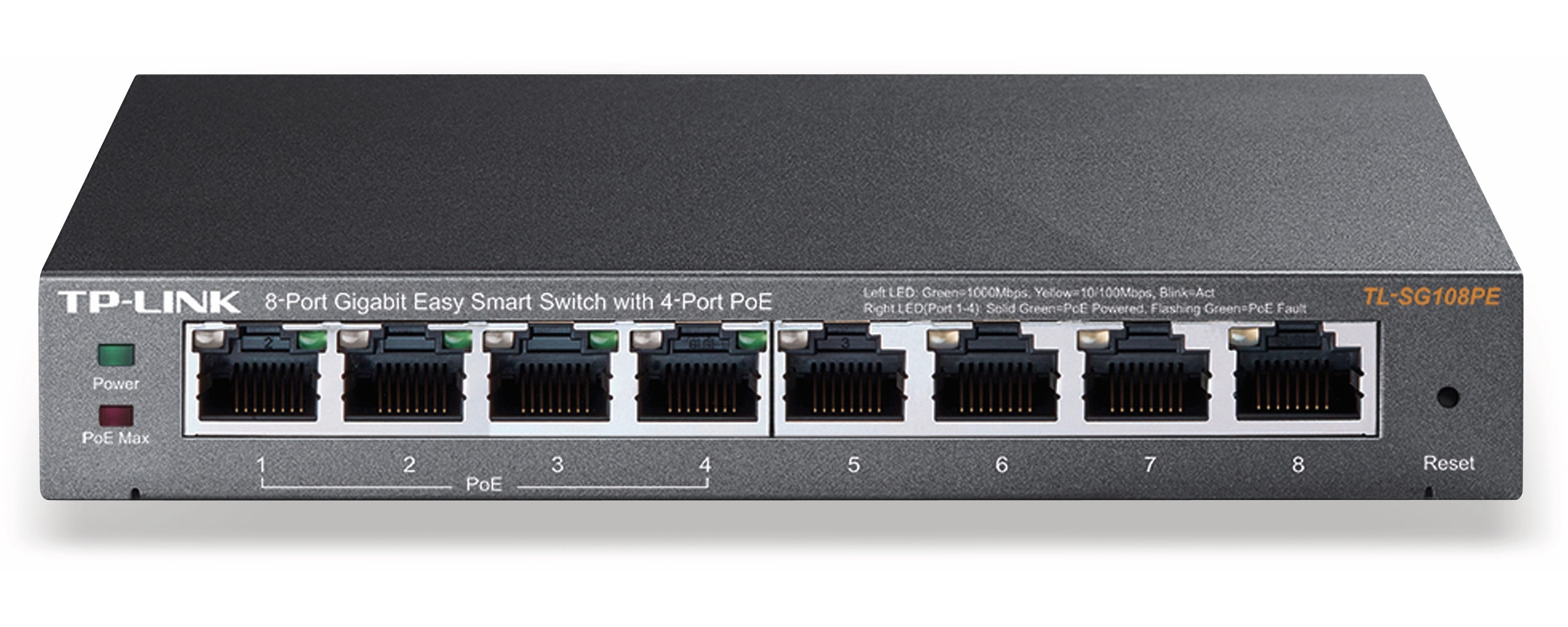 TP-LINK Switch TL-SG108PE, 8-port Gigabit TP-Link Switch TL-SG108PE, 8-port Gigabit