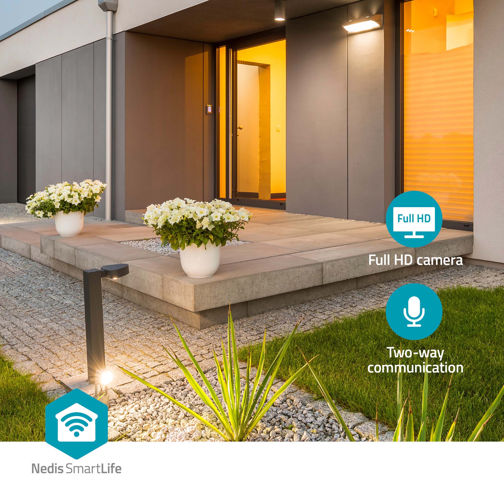 NEDIS Überwachungskamera SmartLife, WIFICO22CWT, Außen, Spotlight, weiß NEDIS Überwachungskamera SmartLife, WIFICO22CWT, Außen, Spotlight, weiß