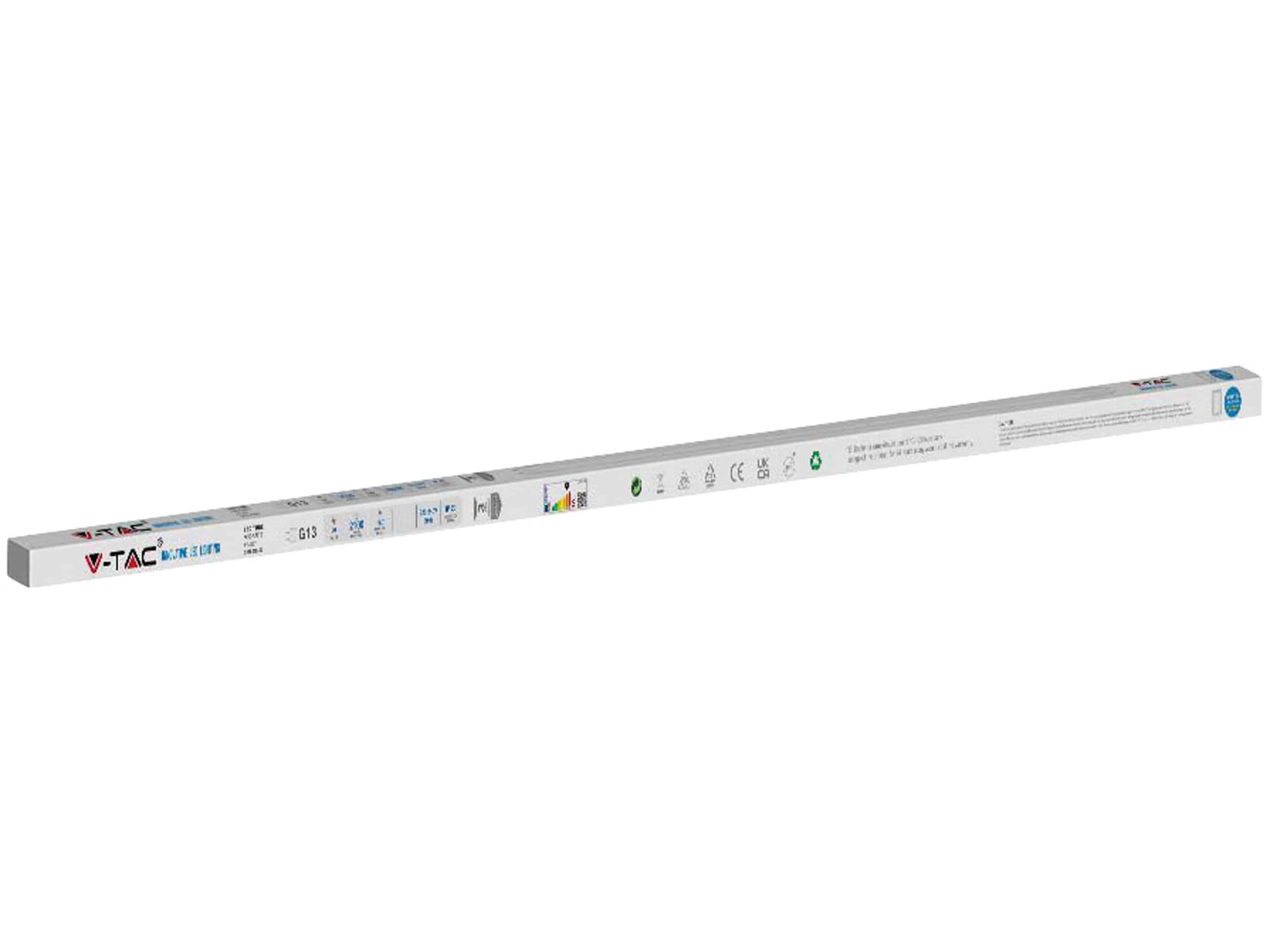 V-TAC LED-Röhre VT-1577, T8, G13, EEK: F, 20 W, 2100 lm, 4000 K, 1500 mm V-TAC LED-Röhre VT-1577, T8, G13, EEK: F, 20 W, 2100 lm, 4000 K, 1500 mm
