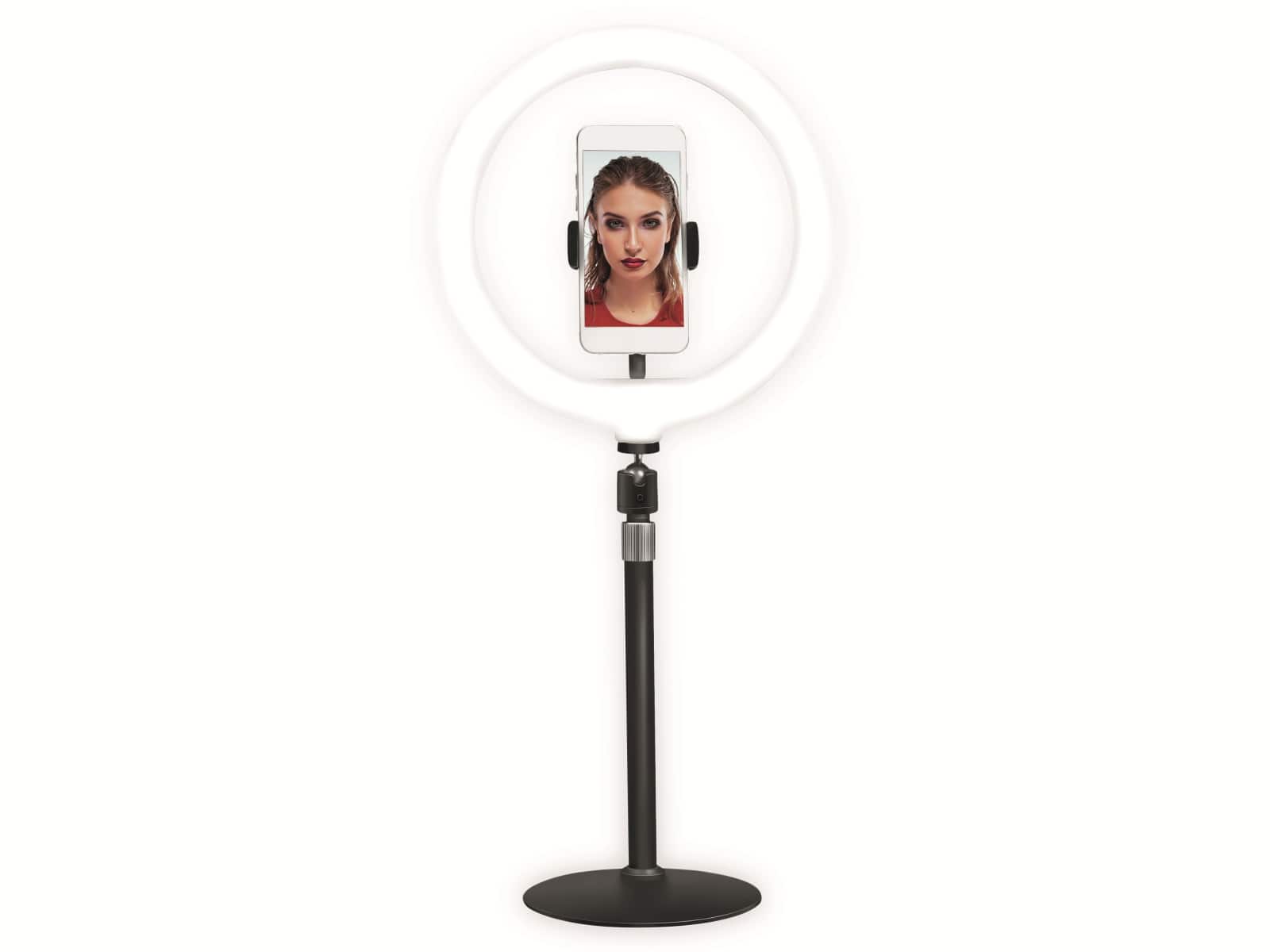 LOGILINK Smartphone-LED-Ringlicht AA0152, Ø25cm, Stativ, Fernauslöser, Lichtregler LOGILINK Smartphone-LED-Ringlicht AA0152, Ø25cm, Stativ, Fernauslöser, Lichtregler