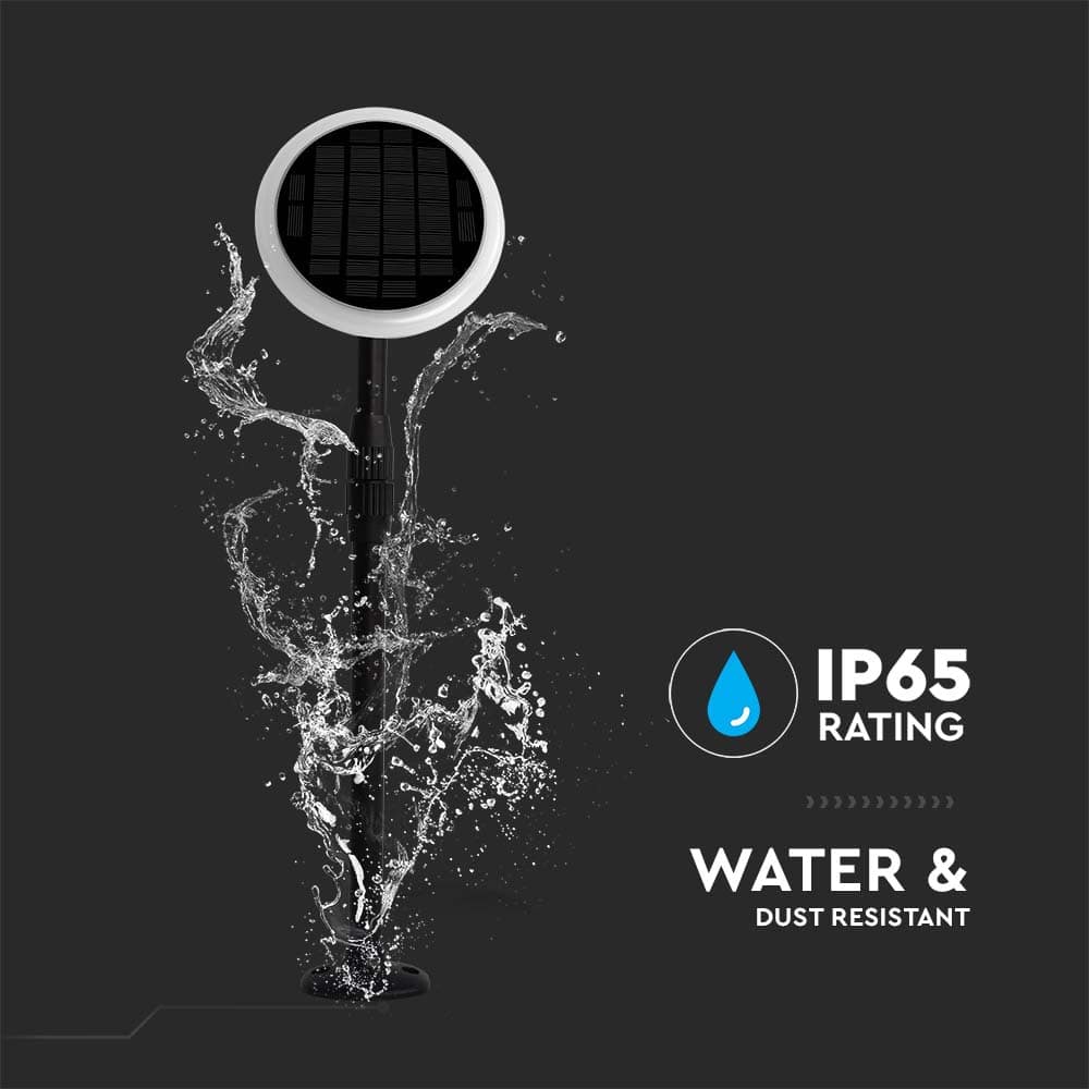 V-TAC Solar LED-Gartenleuchte VT-948, 8 W, 4000 K, schwarz V-TAC Solar LED-Gartenleuchte VT-948, 8 W, 4000 K, schwarz