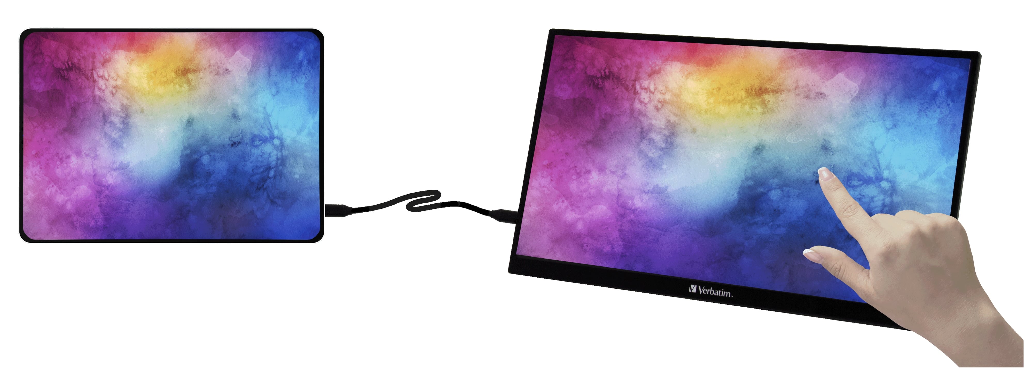 VERBATIM Tragbarer Monitor PMT-14, 35,6 cm (14"), HDMI, USB-C VERBATIM Tragbarer Monitor PMT-14, 35,6 cm (14"), HDMI, USB-C