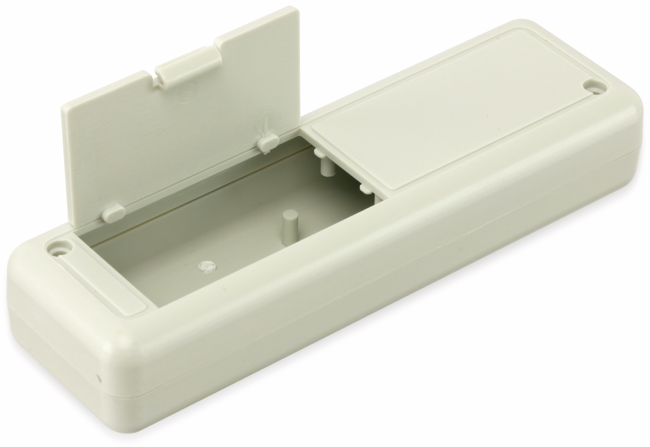 STRAPUBOX Kunststoffgehäuse mit Batteriefach, Typ 6090 GR, 129 x 40 x 24 mm STRAPUBOX Kunststoffgehäuse mit Batteriefach, Typ 6090 GR, 129 x 40 x 24 mm