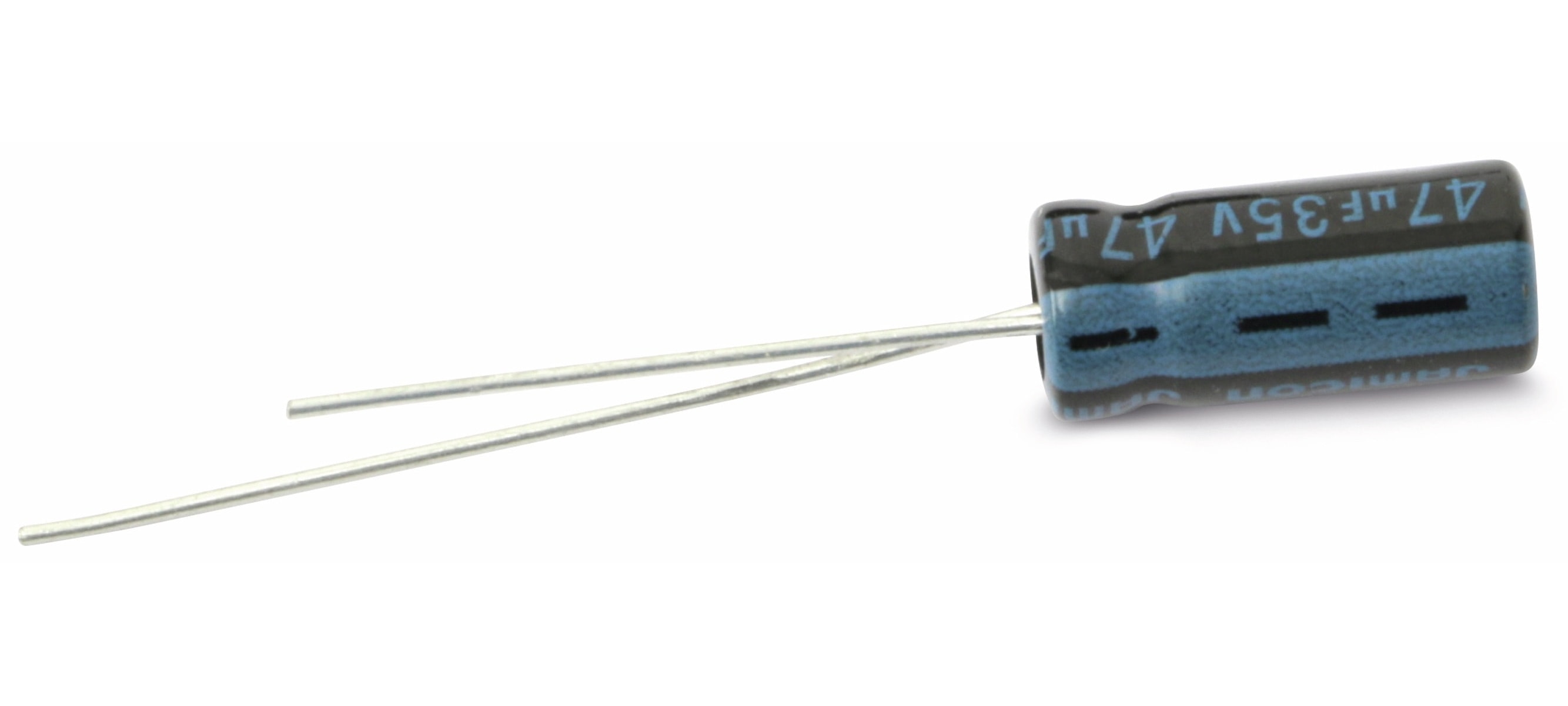 Elko 47µF, 35V, radial, RM 2mm Elektrolytkondensator, 47µF, 35V