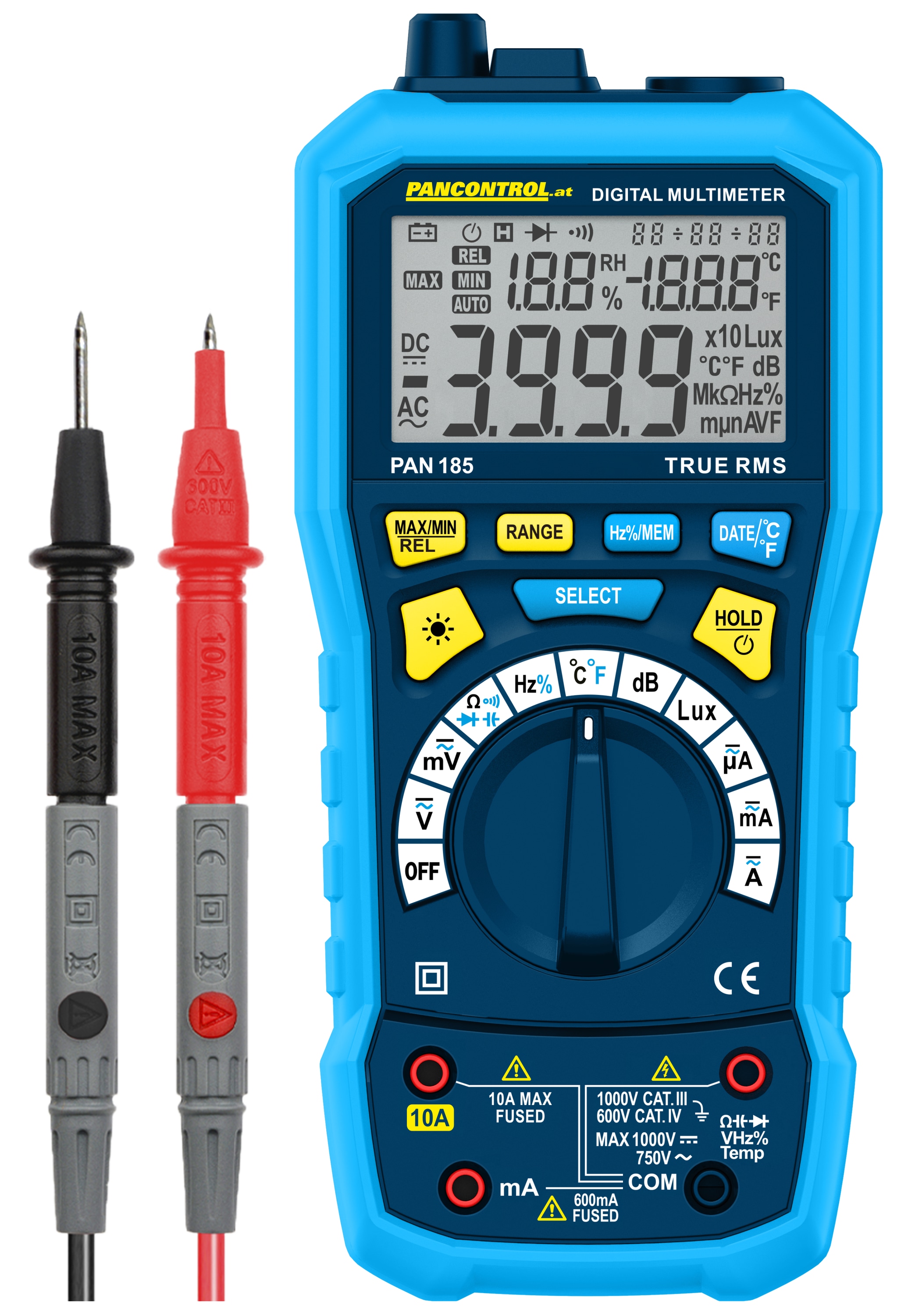 PANCONTROL Messgeräte-Set, Multisensor-Messgerät PAN 185 + Spannungsprüfer PAN Volttester 400FI PANCONTROL Messgeräte-Set, Multisensor-Messgerät PAN 185 + Spannungsprüfer PAN Volttester 400FI