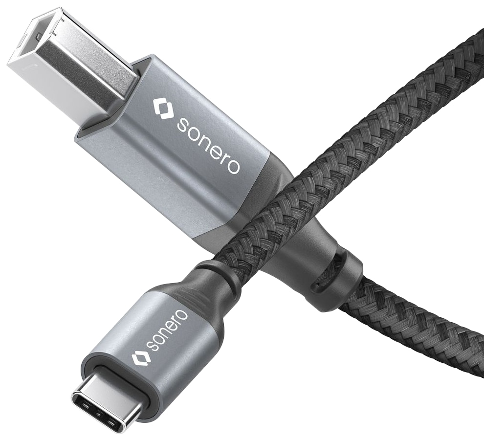 SONERO USB 2.0 Kabel SPC-U020-005 C/B 0,5m grau-schwarz SONERO USB 2.0 Kabel SPC-U020-005 C/B 0,5m grau-schwarz