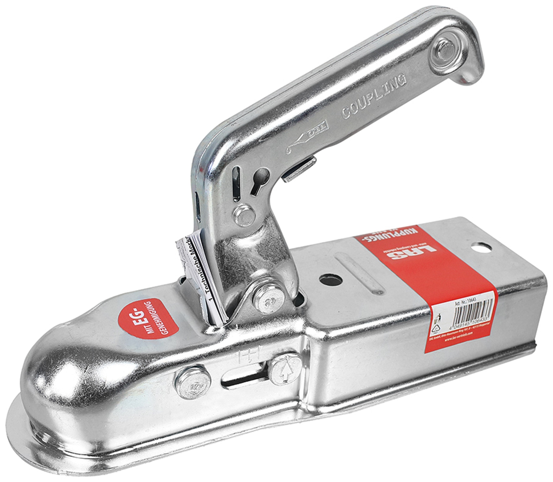 LAS Kupplungsklaue 10643, eckig, 70 mm, 750 Kg LAS Kupplungsklaue 10643, eckig, 70 mm, 750 Kg