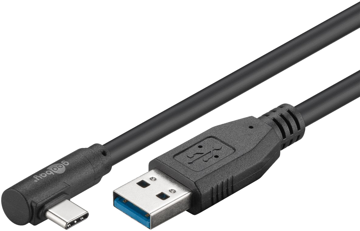 GOOBAY USB 3.0 Kabel 66501 A/C 90° 1m schwarz