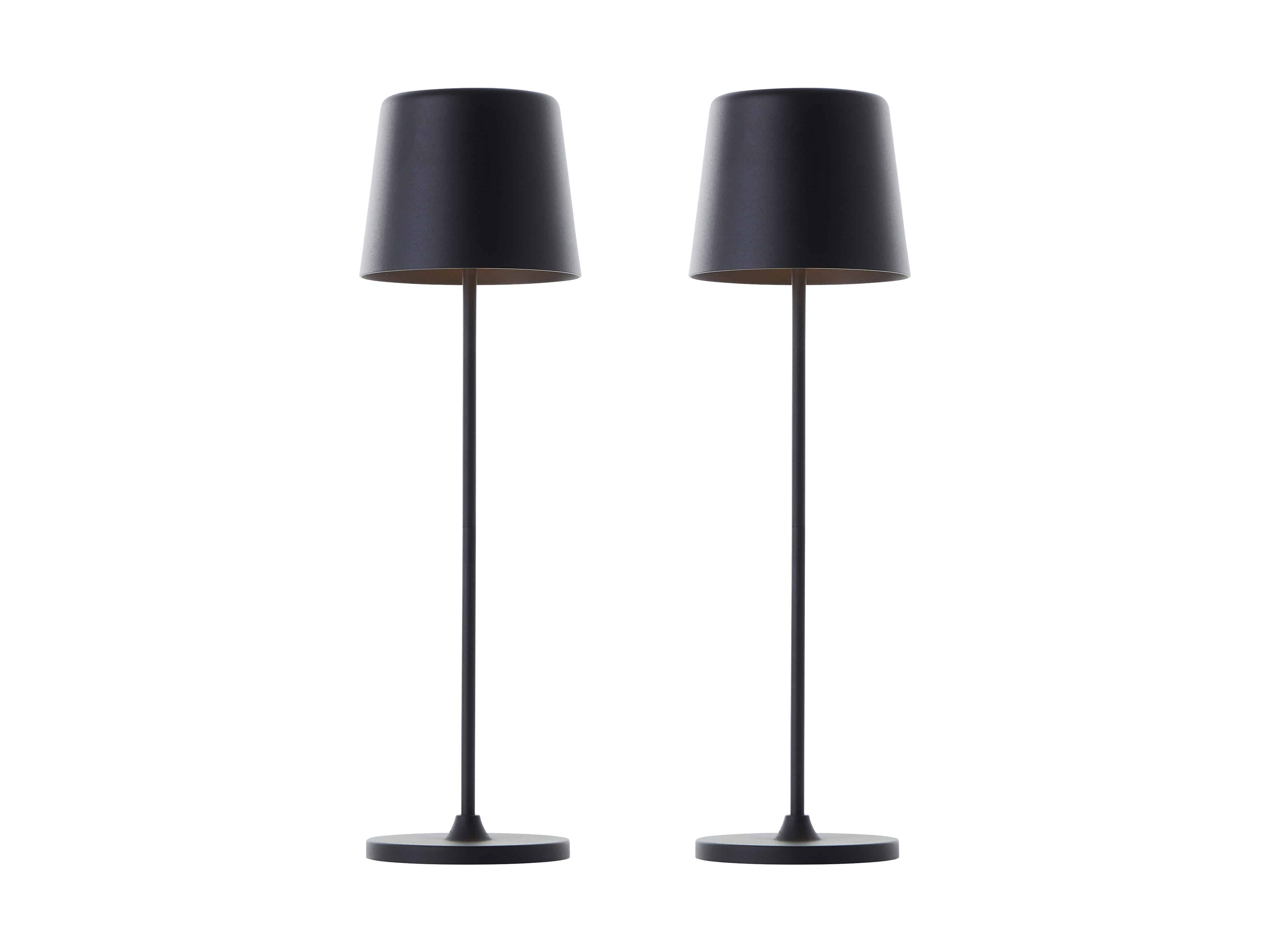 BRILLIANT LED-Akku-Tischleuchte Kaami, 2 W, 310 lm, 3000 K, schwarz, 2er Set BRILLIANT LED-Akku-Tischleuchte Kaami, 2 W, 310 lm, 3000 K, schwarz, 2er Set