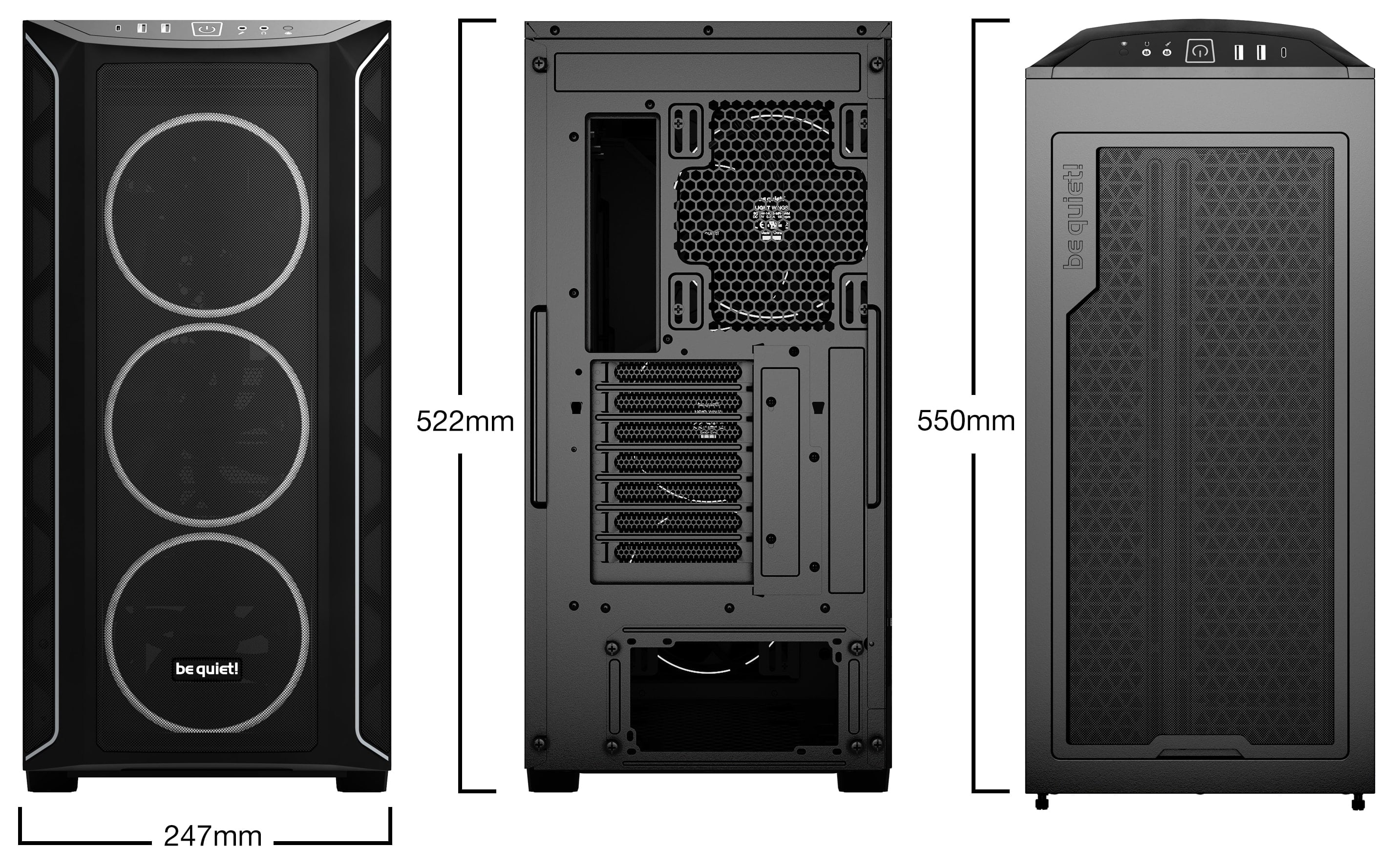 BE QUIET! Midi Tower Shadow Base 800 FX black BE QUIET! Midi Tower Shadow Base 800 FX black