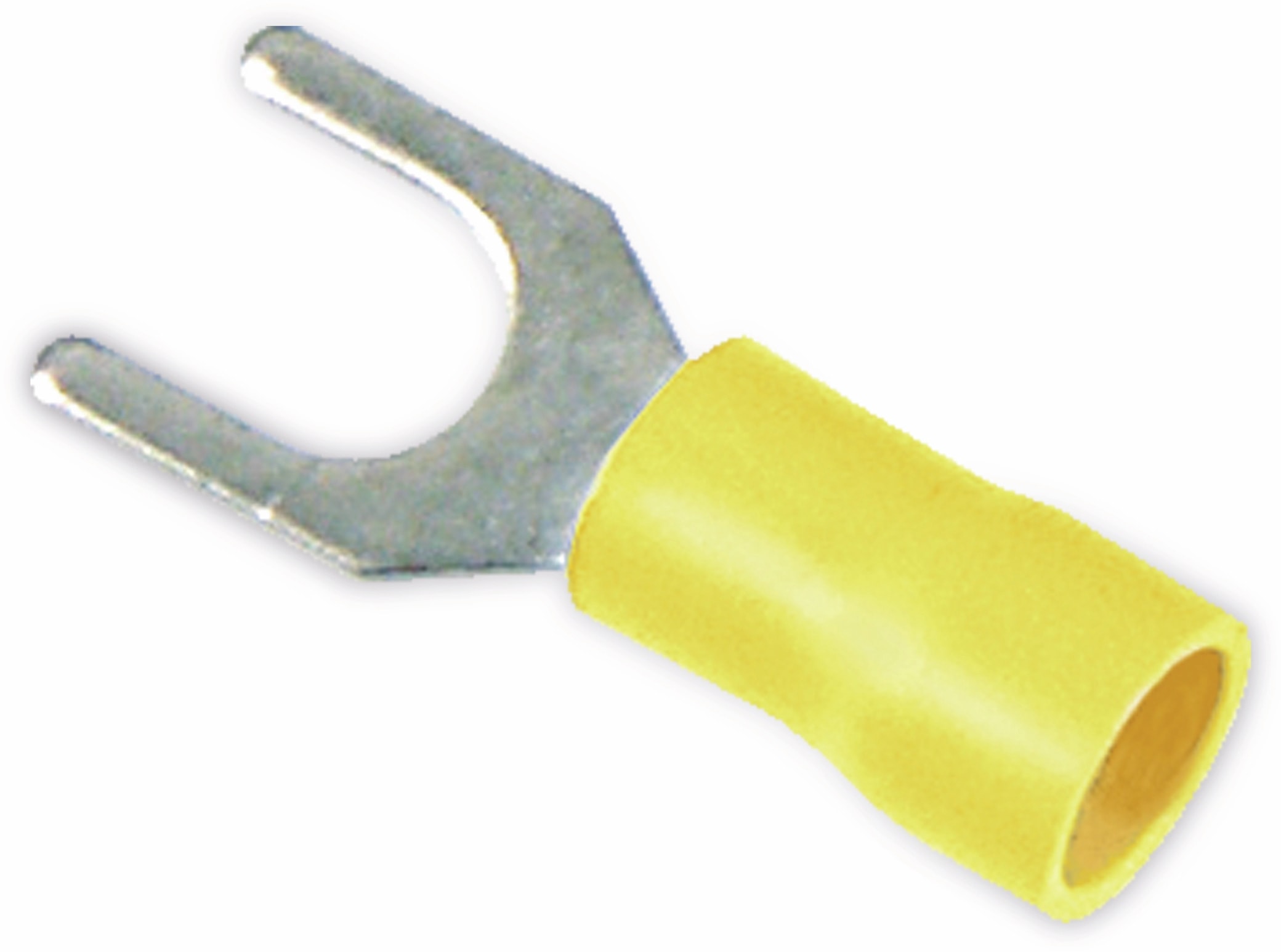 Gabel-Kabelschuhe, M4, gelb, 10 Stück Gabel-Kabelschuhe, M4, gelb, 10 Stück