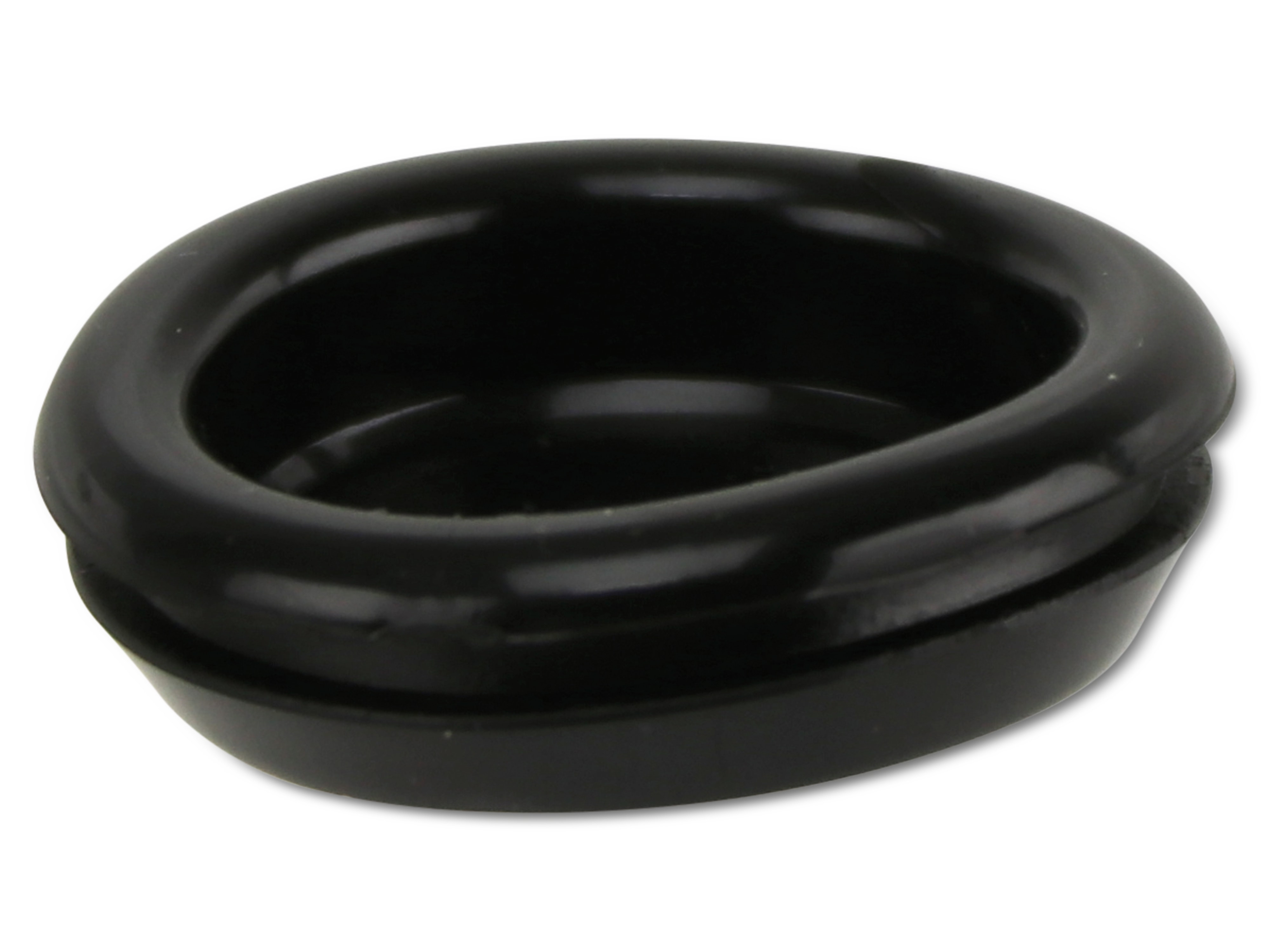 KSS Kabeldurchführungstülle PVC weich, schwarz, Plattenstärke 2,4, geschlossen, 1 Stück