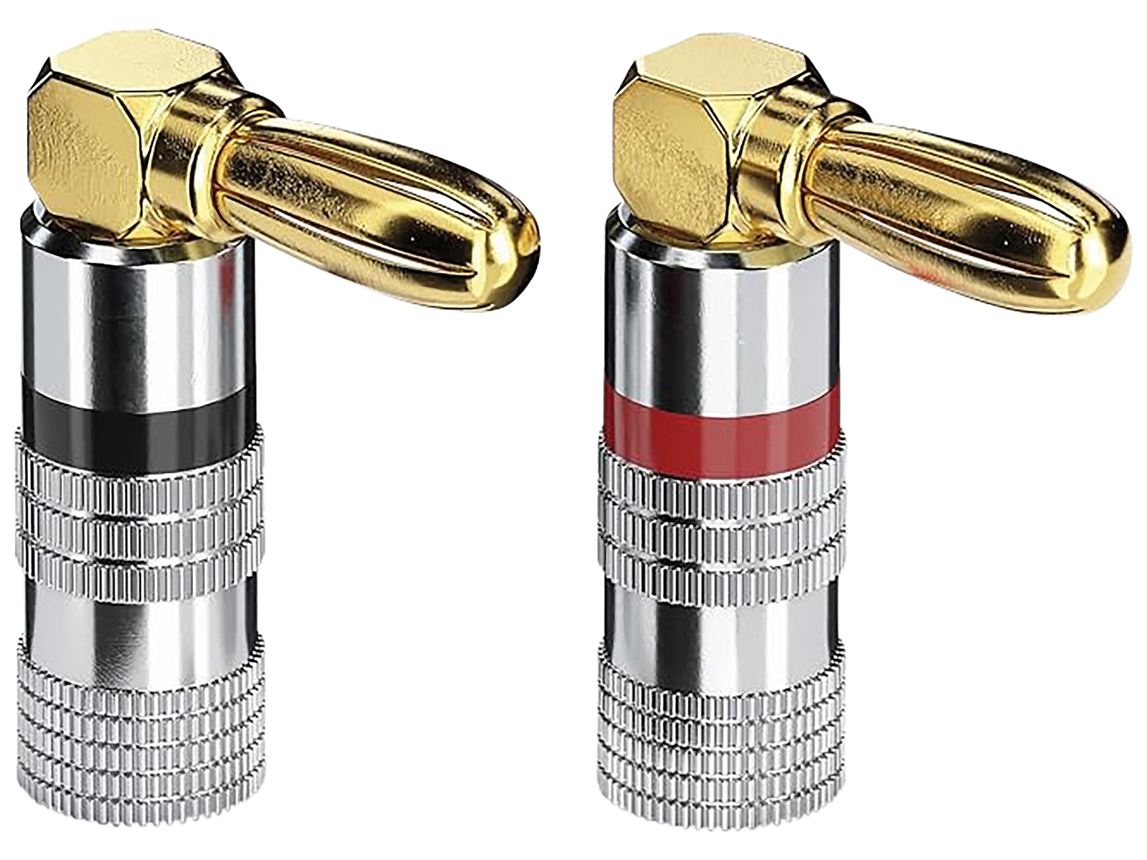SONERO Bananenstecker S-SC090-04, gewinkelt 90° vergoldet 4er Set SONERO Bananenstecker S-SC090-04, gewinkelt 90° vergoldet 4er Set